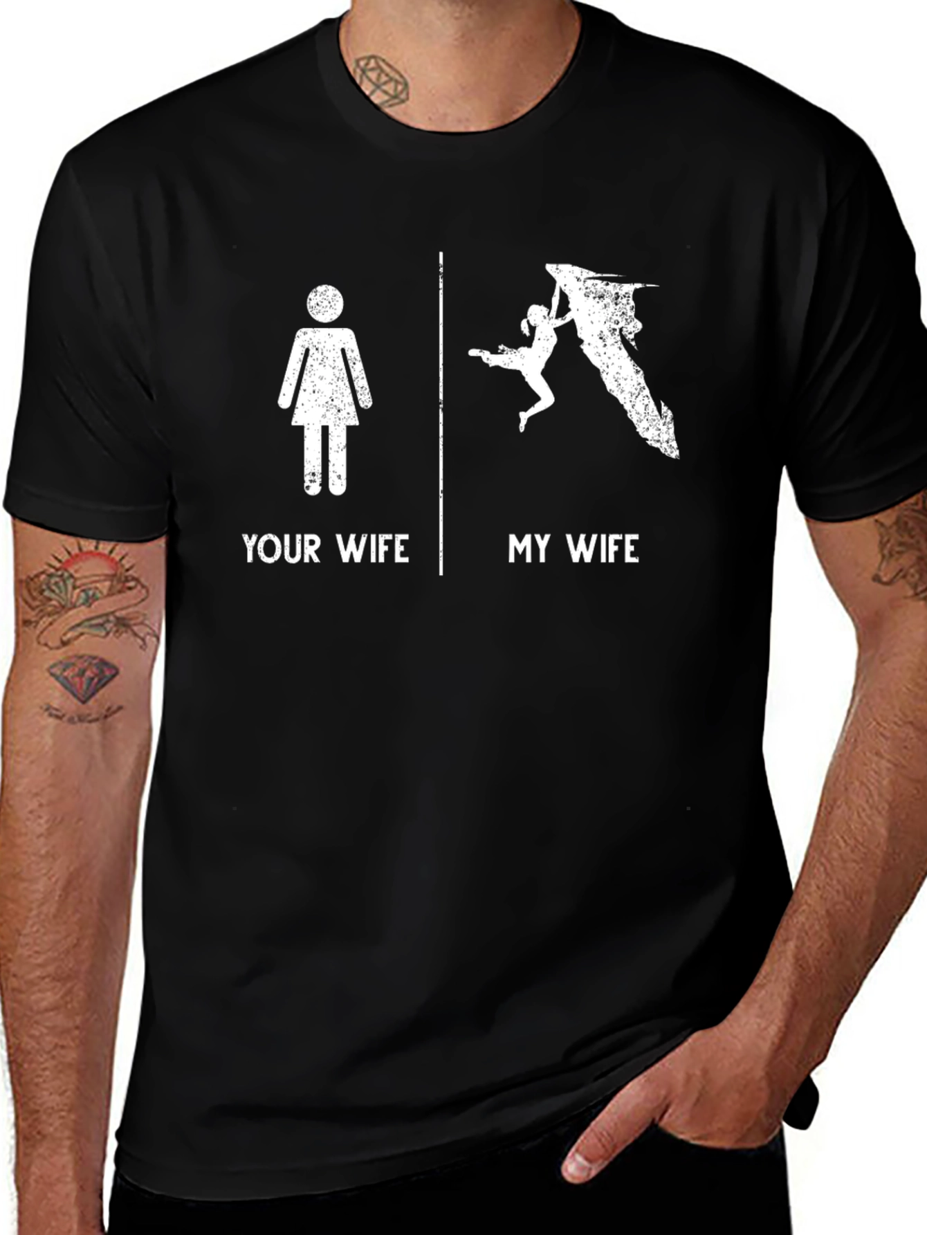 Funny Rock Climbing Wife T-Shirt