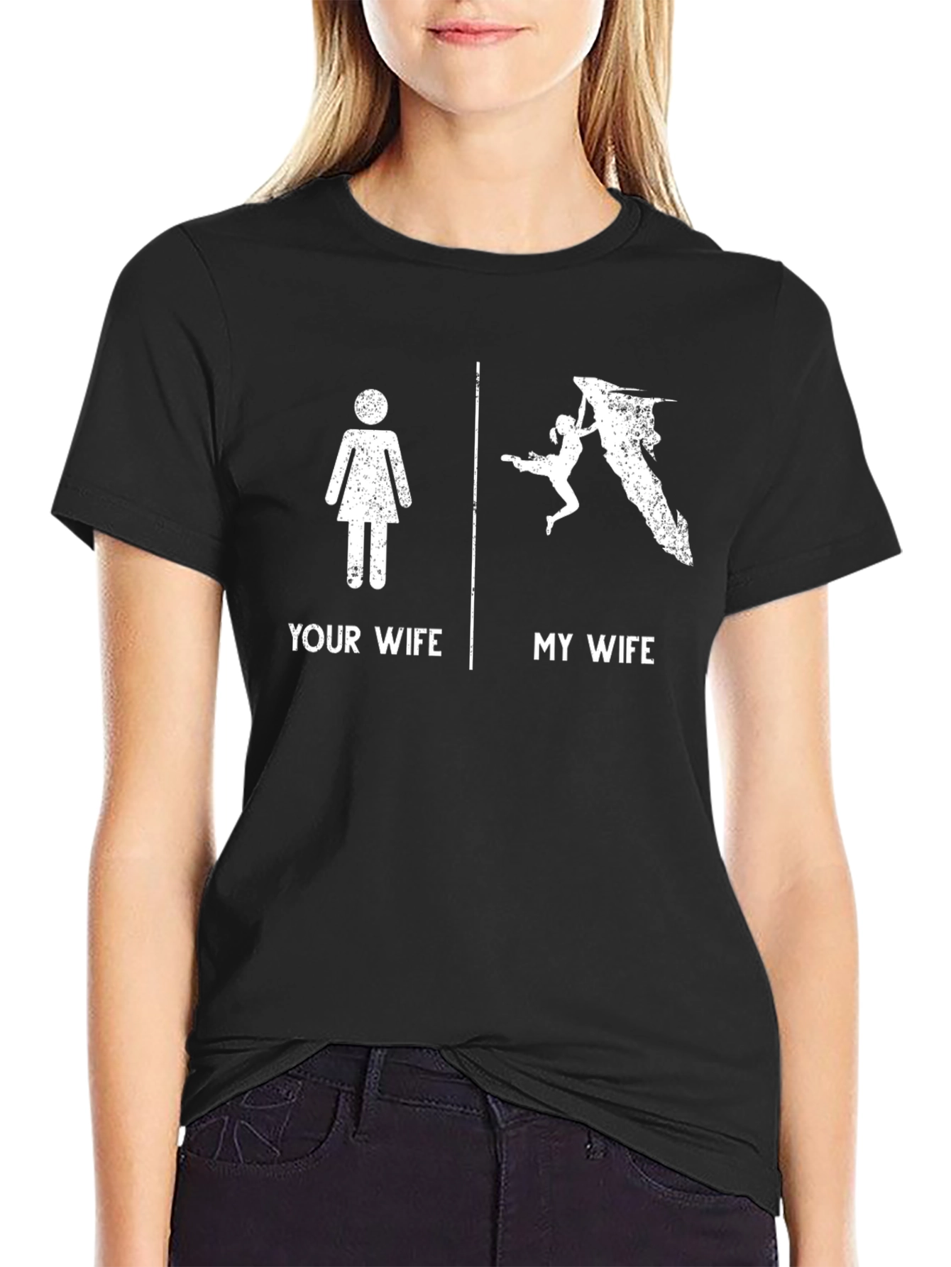 Funny Rock Climbing Wife T-Shirt