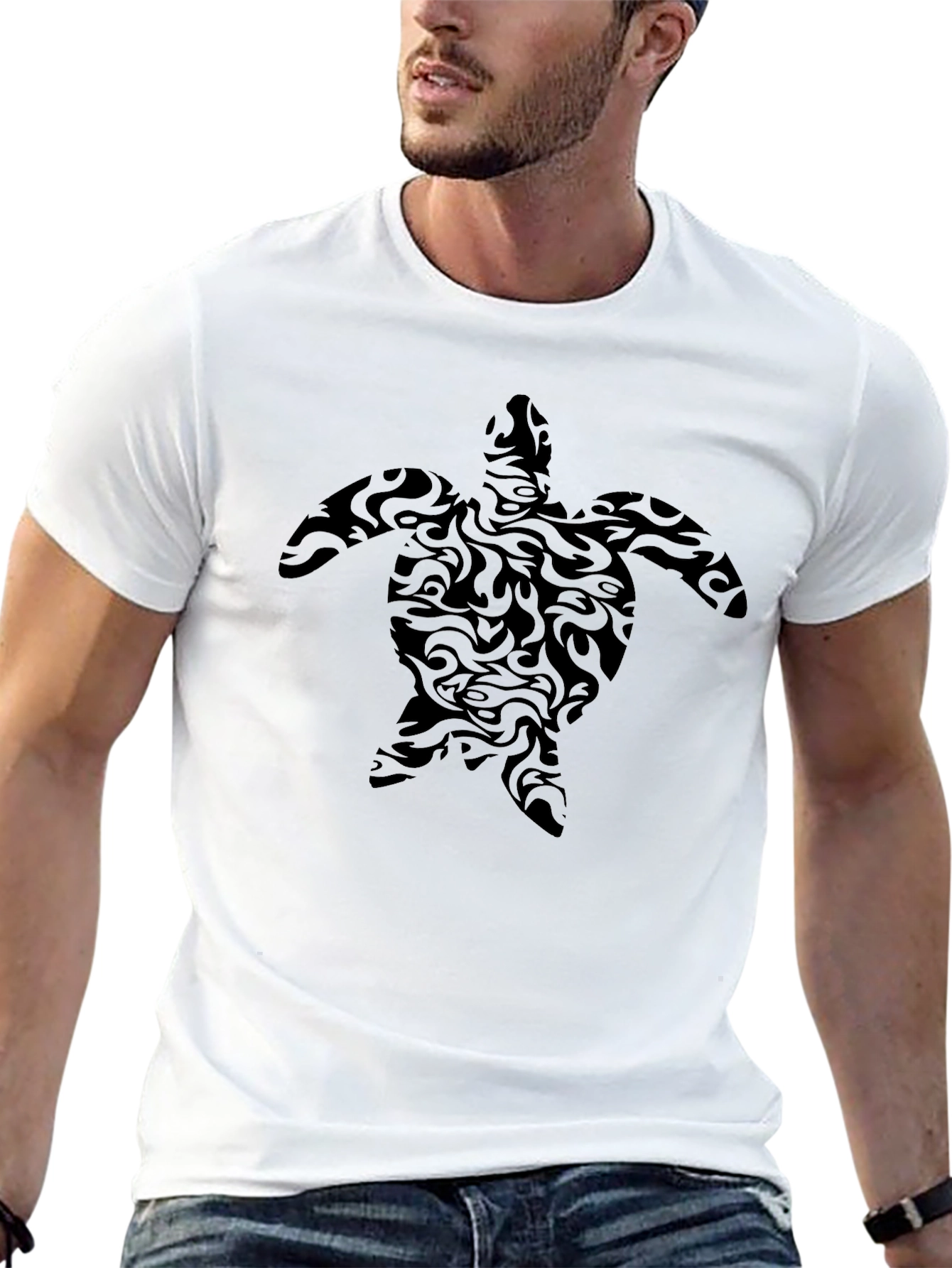 Black Turtle Graphic T-Shirt - Casual Style