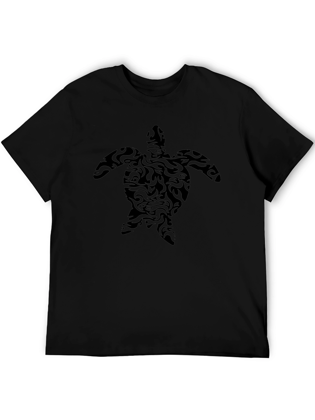 Black Turtle Graphic T-Shirt - Casual Style