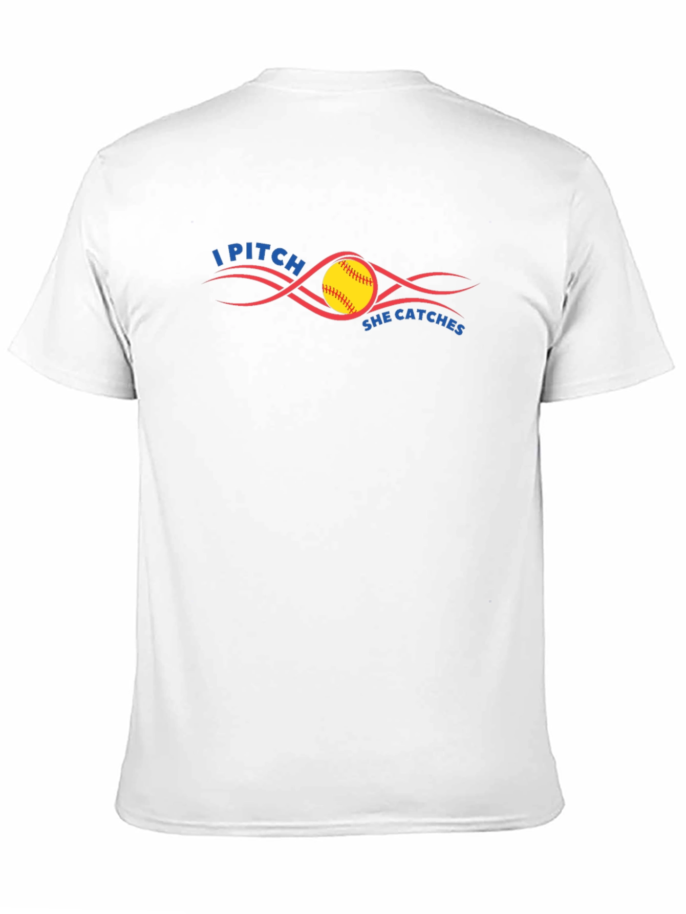 I Pitch She Catches Softball T-Shirt