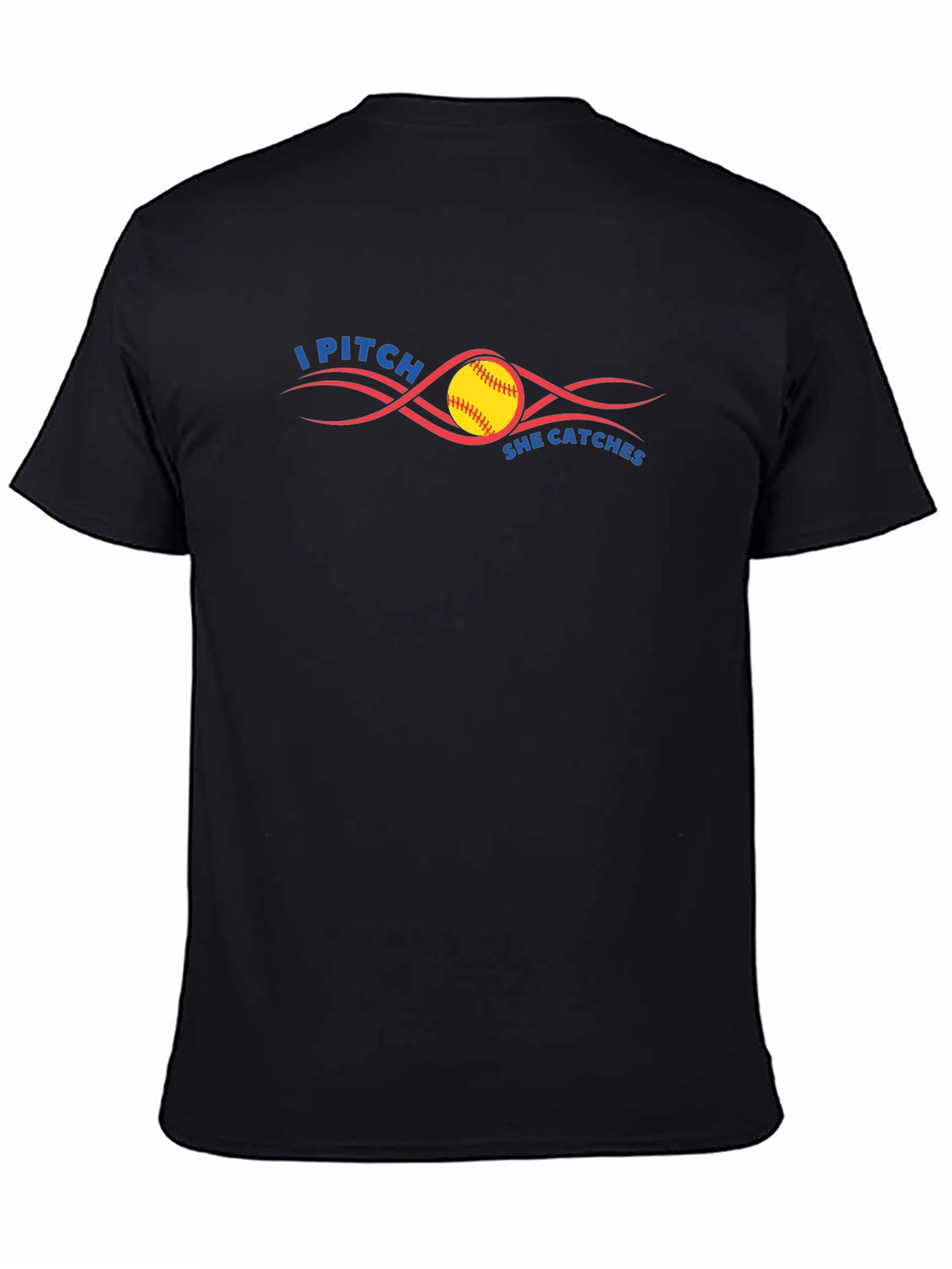 I Pitch She Catches Softball T-Shirt