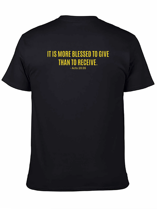 Blessed to Give Tee - Acts 20:35 - Christian Apparel