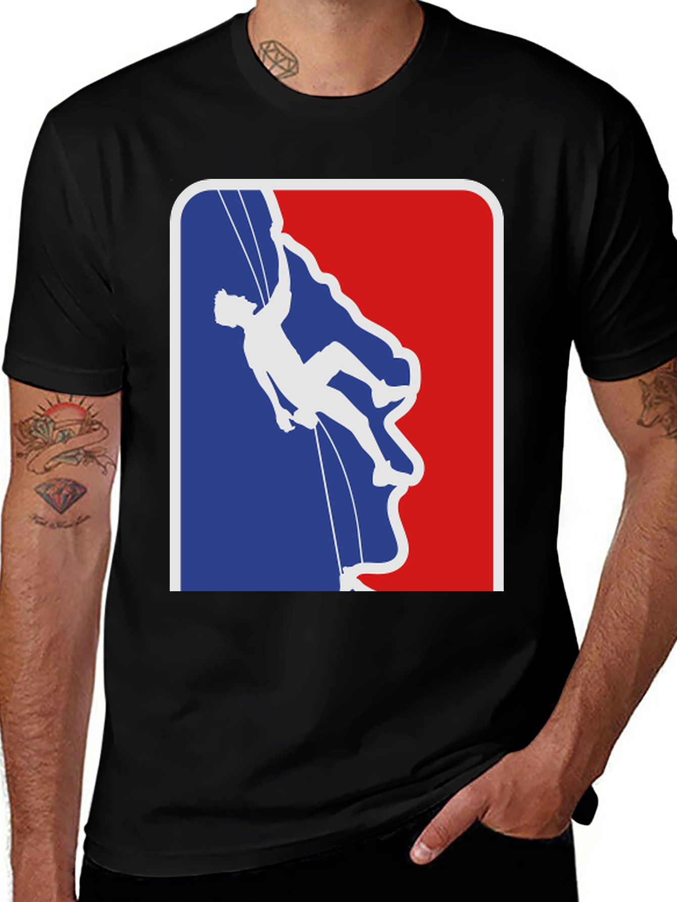 Climbing Silhouette Graphic T-Shirt