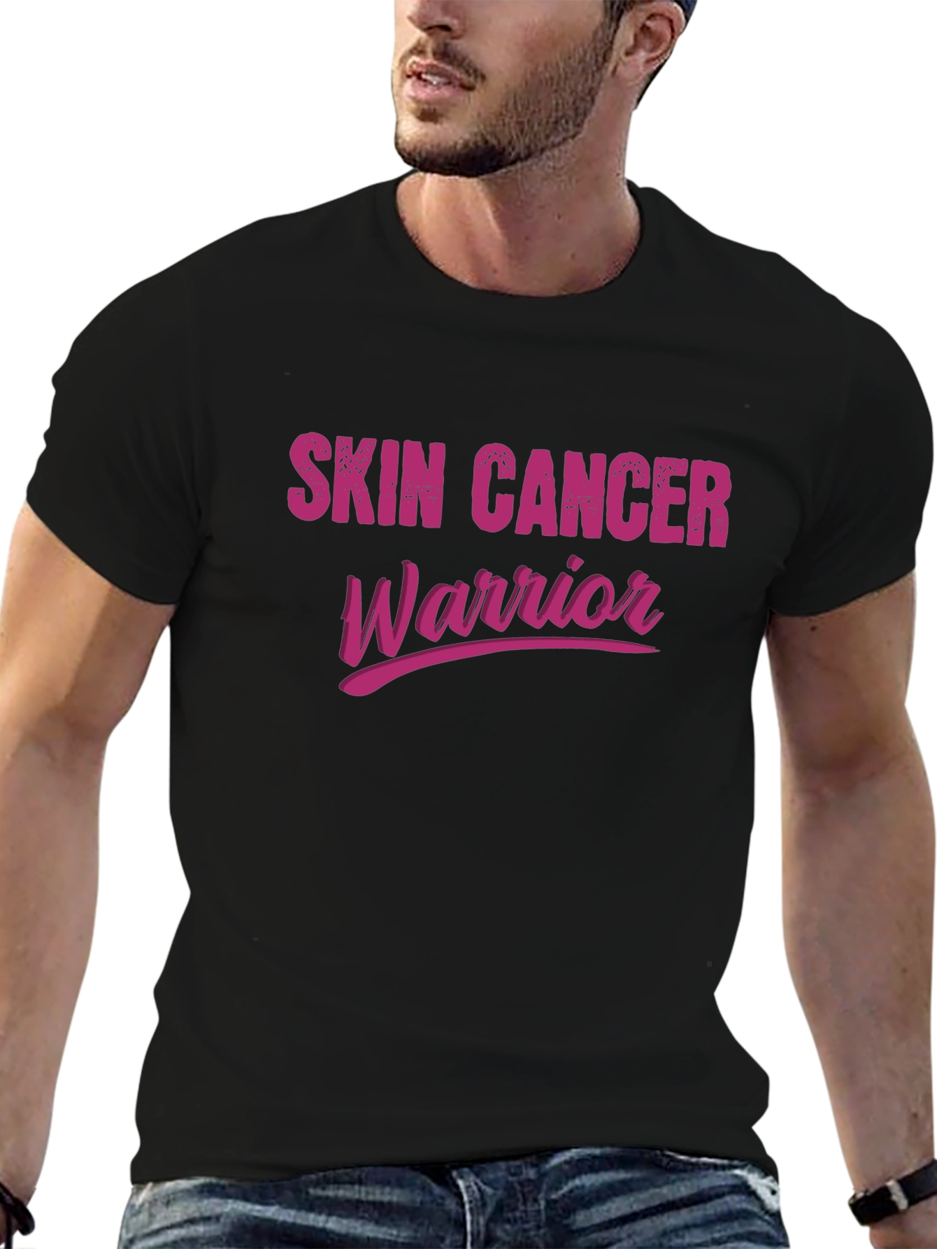 Skin Cancer Warrior Graphic Tee - Black