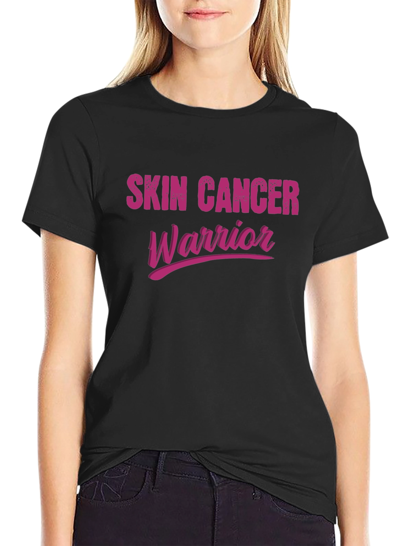 Skin Cancer Warrior Graphic Tee - Black