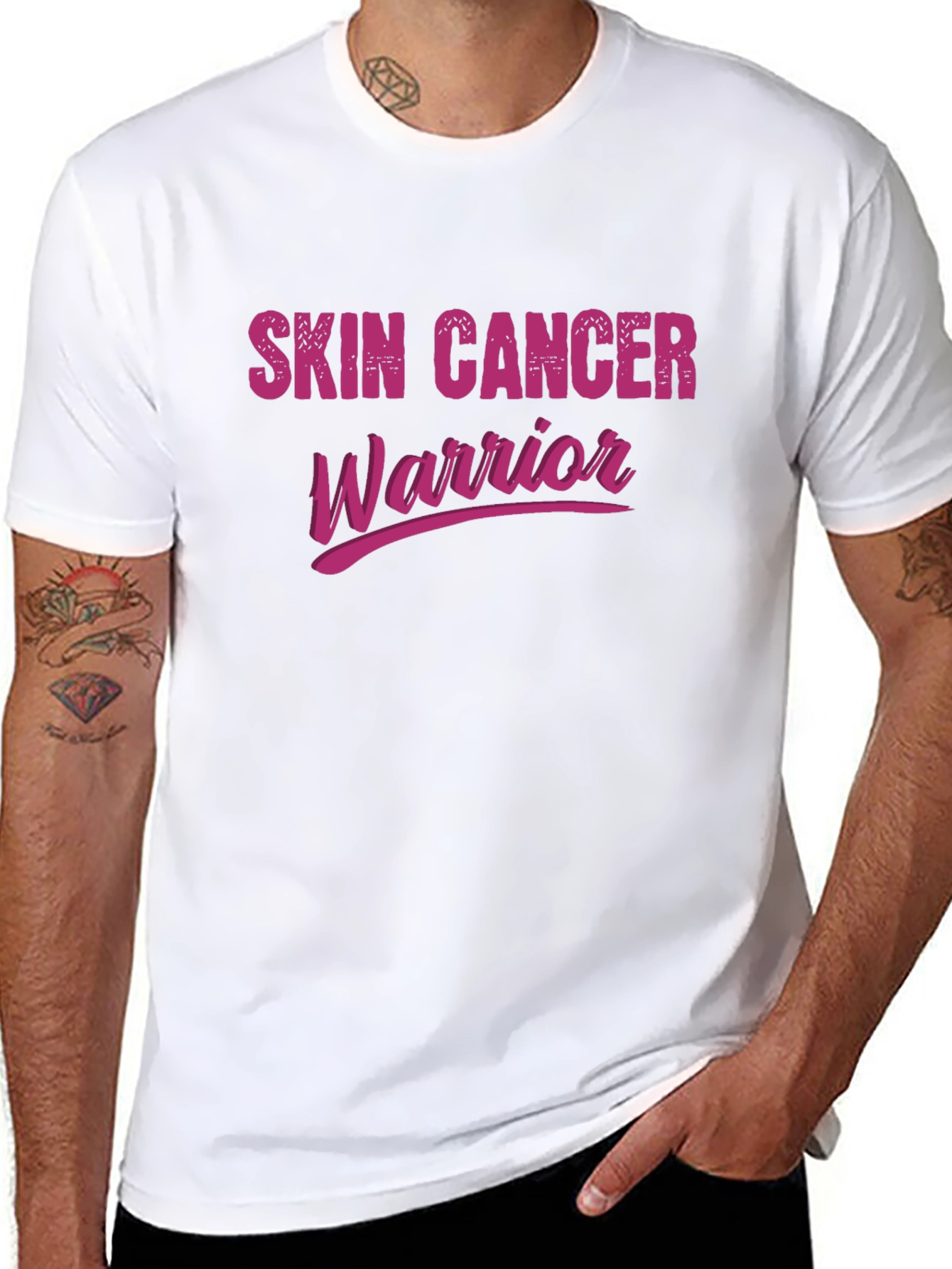 Skin Cancer Warrior Graphic Tee - Black
