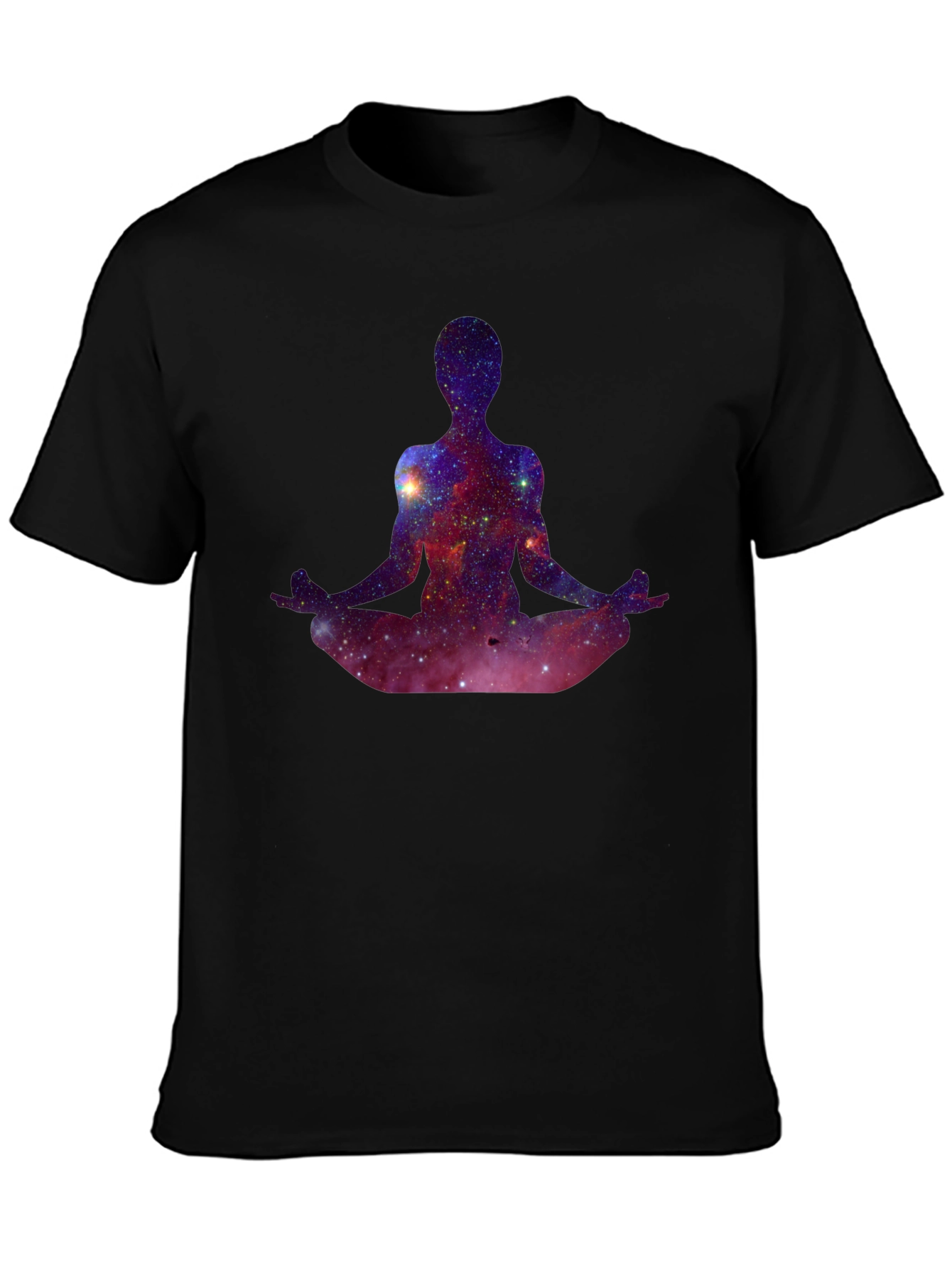 Cosmic Meditation T-Shirt - Galaxy Yoga Tee
