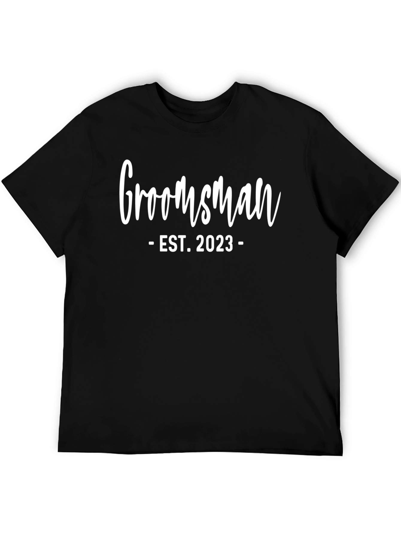 Groomsman Est. 2023 Black T-Shirt