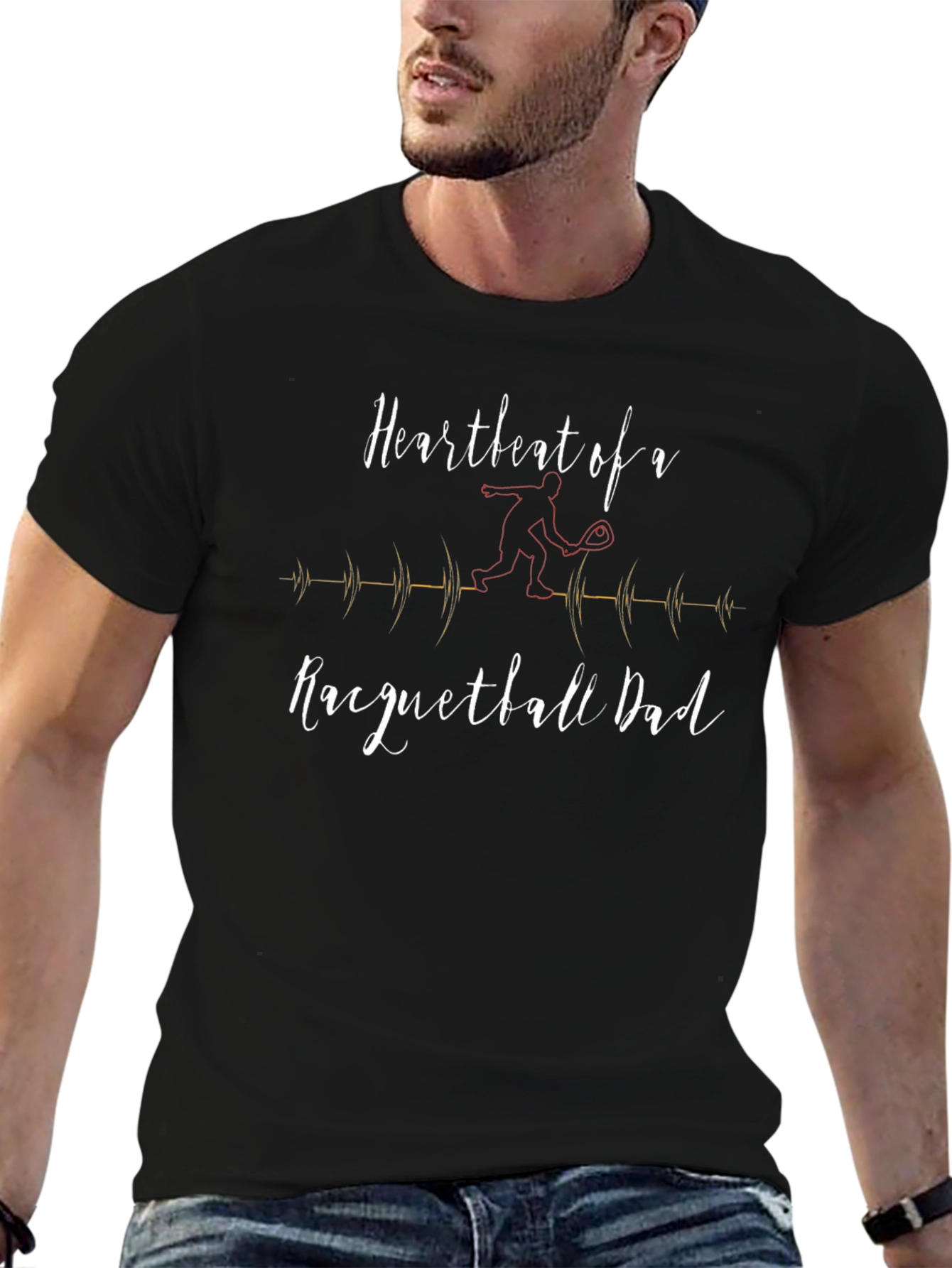 Heartbeat of a Racquetball Dad T-Shirt
