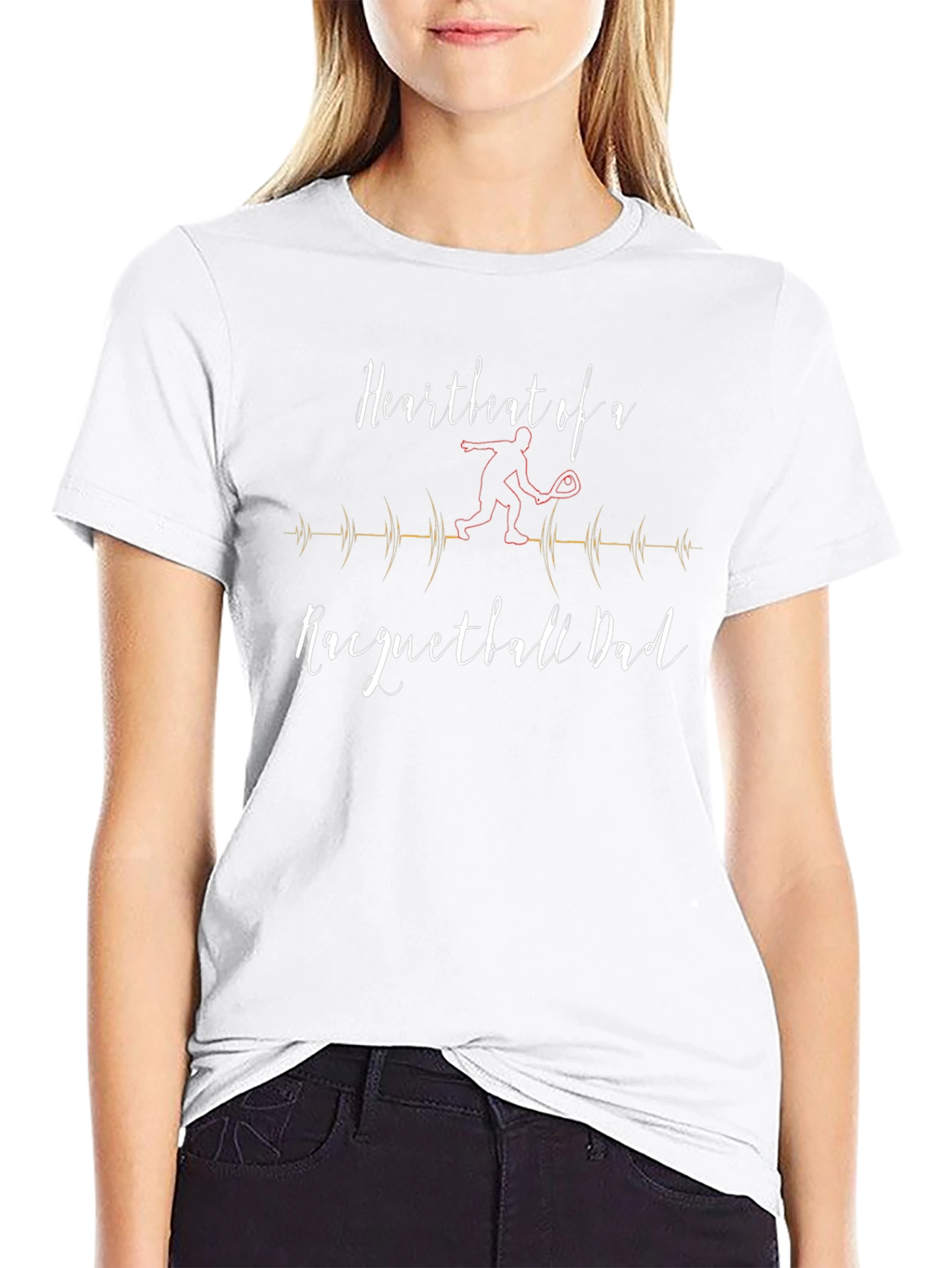 Heartbeat of a Racquetball Dad T-Shirt