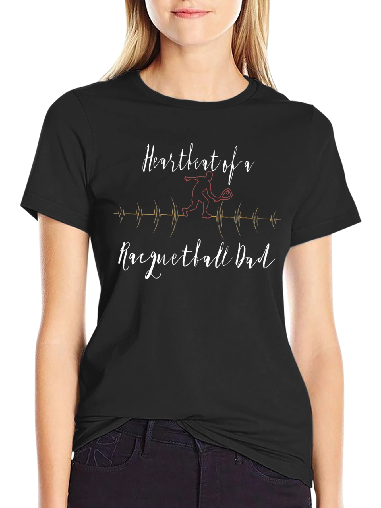 Heartbeat of a Racquetball Dad T-Shirt