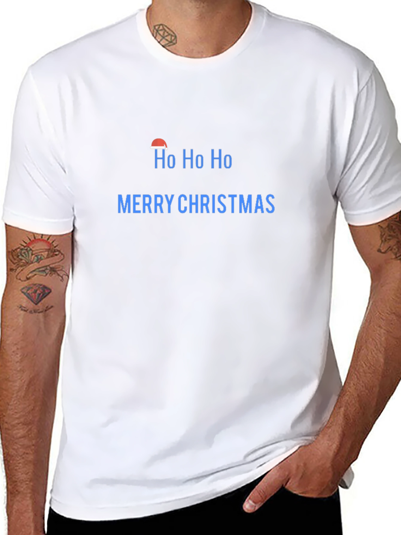 Ho Ho Ho Merry Christmas Black T-Shirt