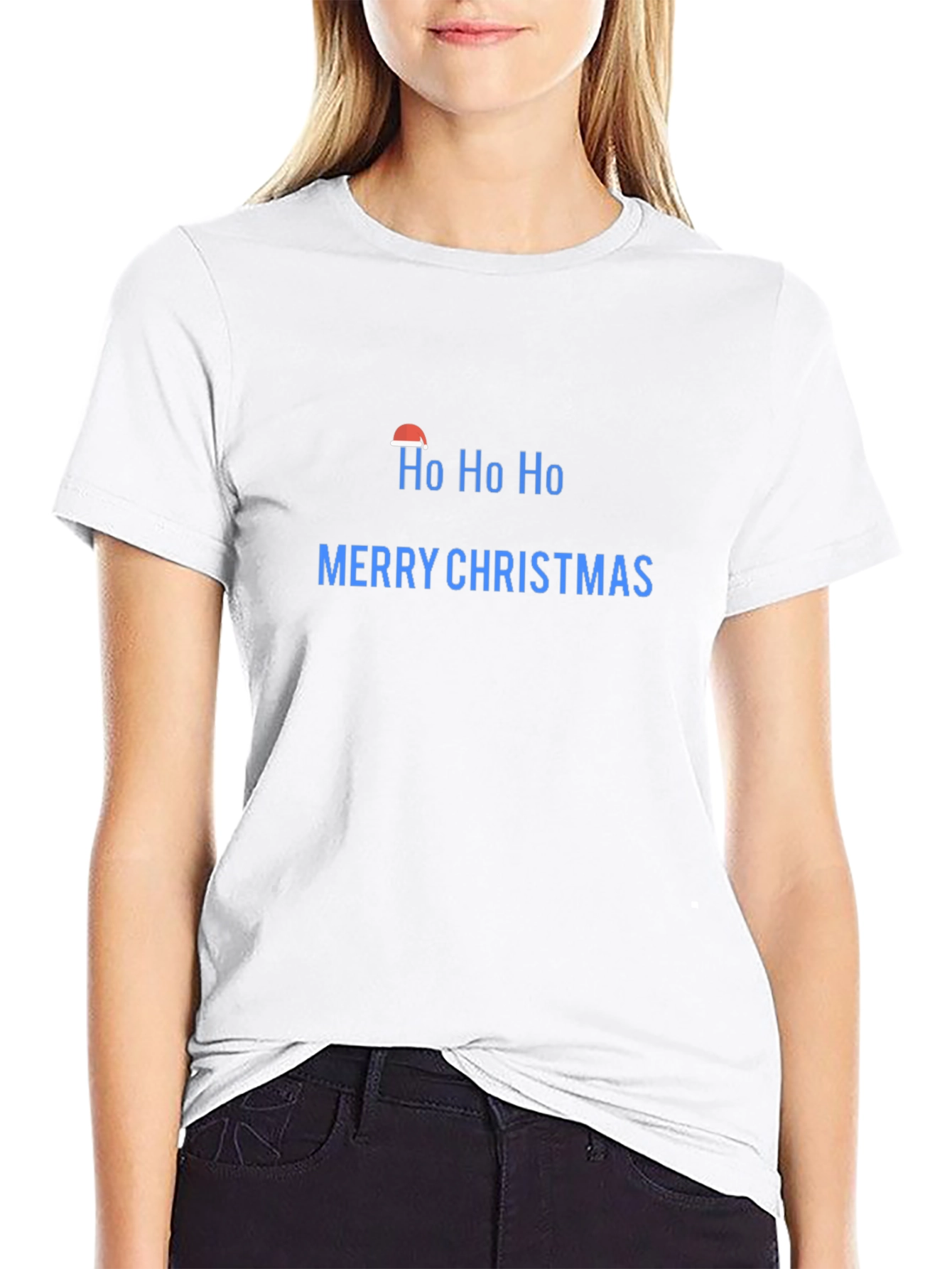 Ho Ho Ho Merry Christmas Black T-Shirt