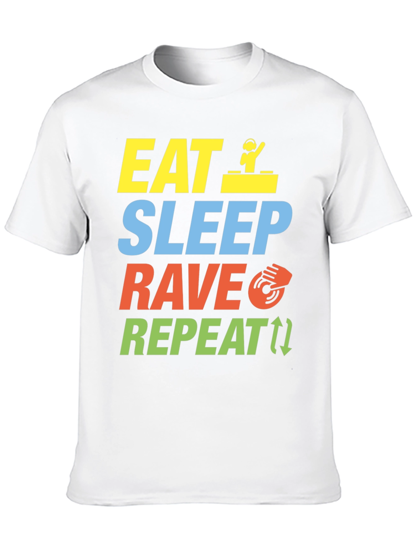 Eat Sleep Rave Repeat Graphic T-Shirt
