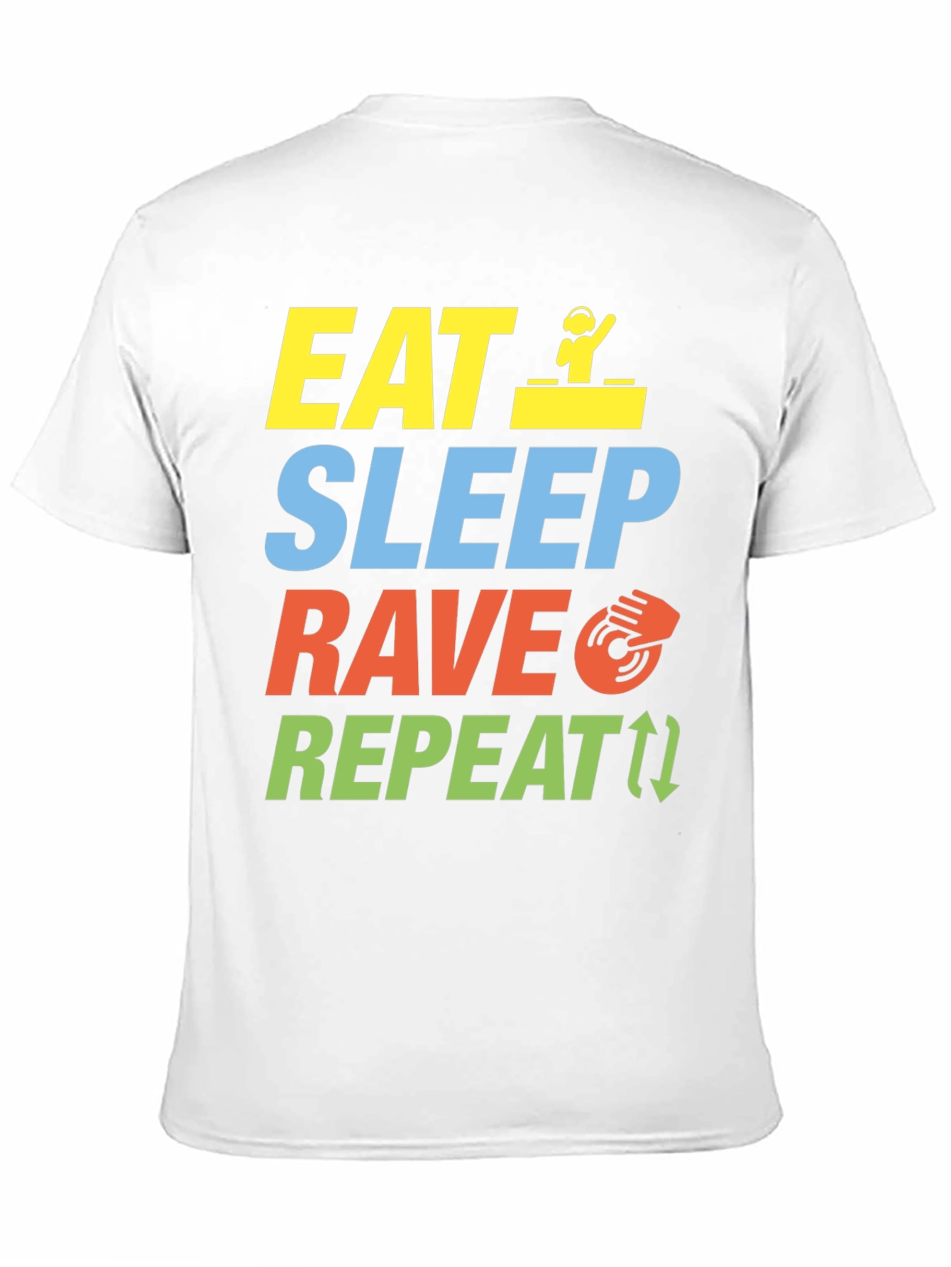 Eat Sleep Rave Repeat Graphic T-Shirt