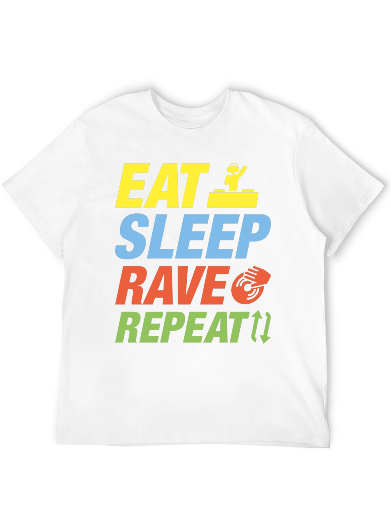 Eat Sleep Rave Repeat Graphic T-Shirt