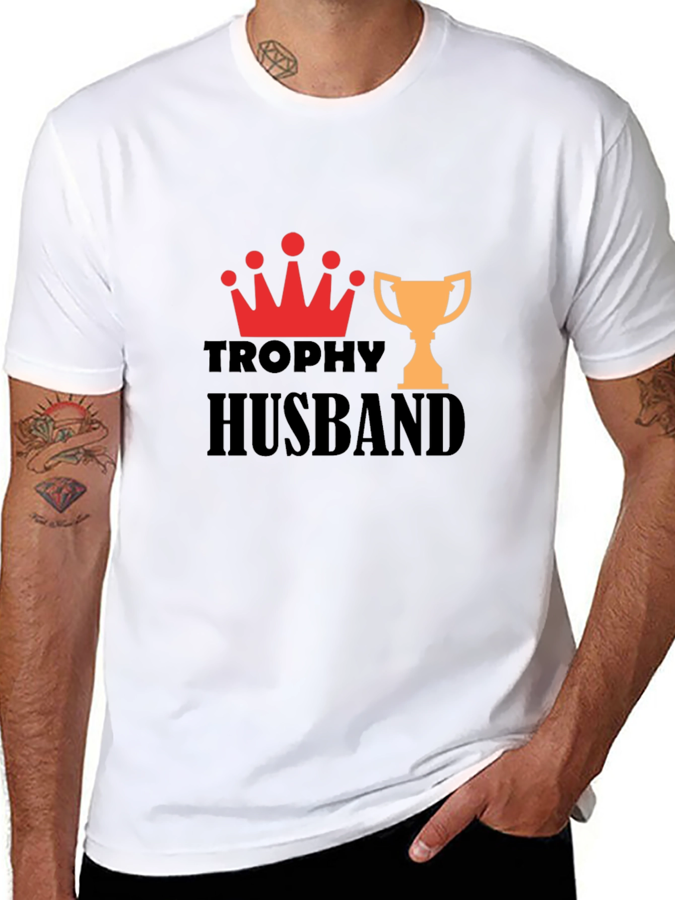 Trophy Husband Graphic Print T-Shirt