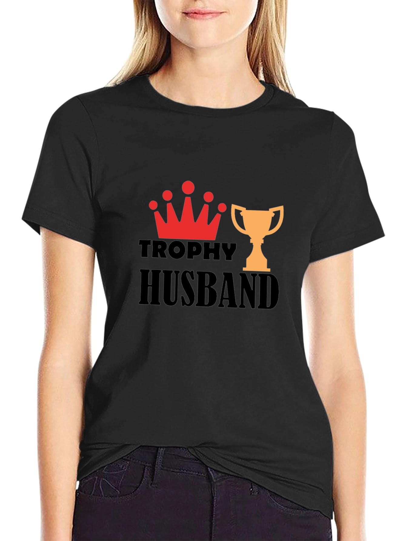 Trophy Husband Graphic Print T-Shirt