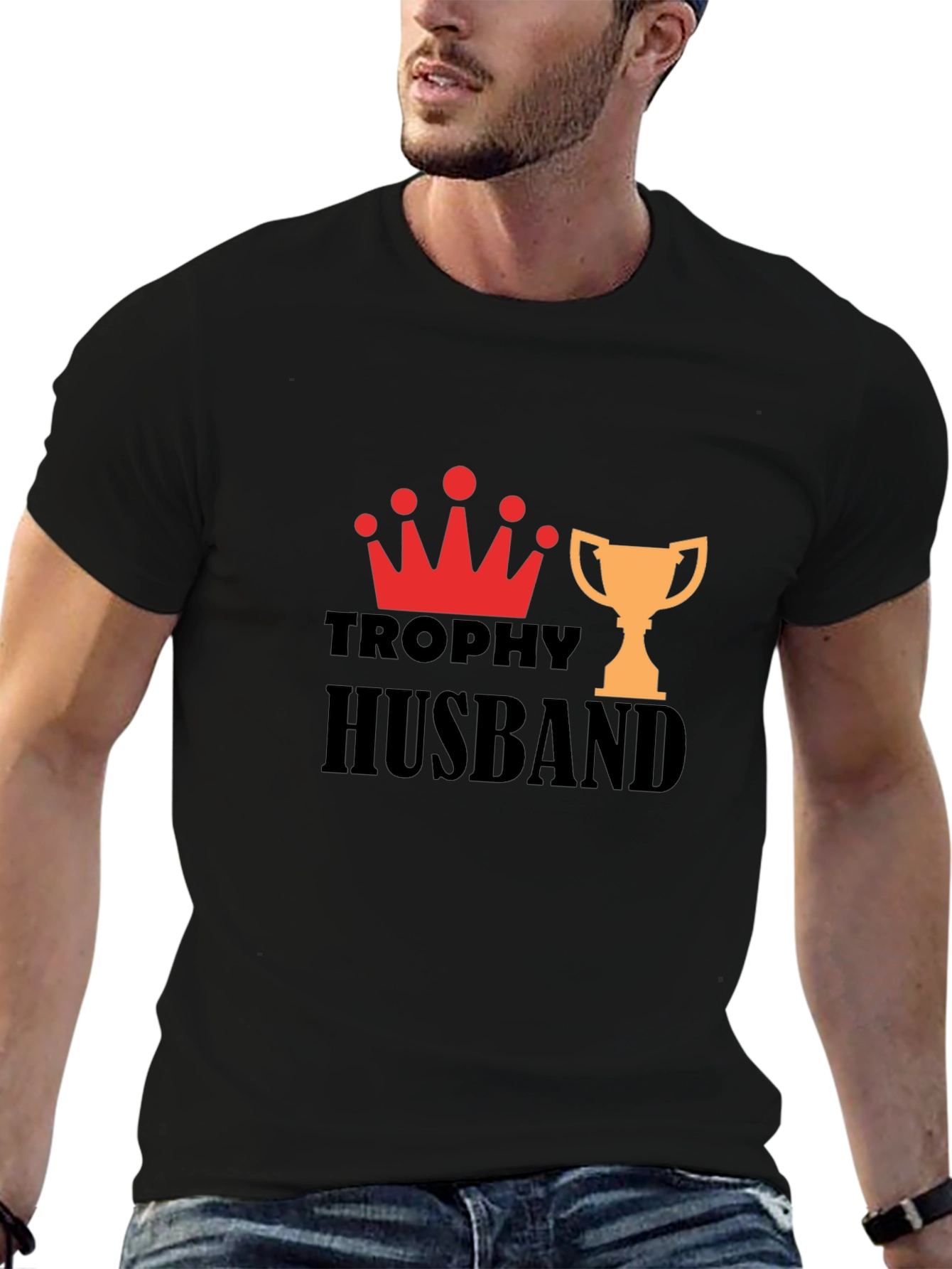 Trophy Husband Graphic Print T-Shirt