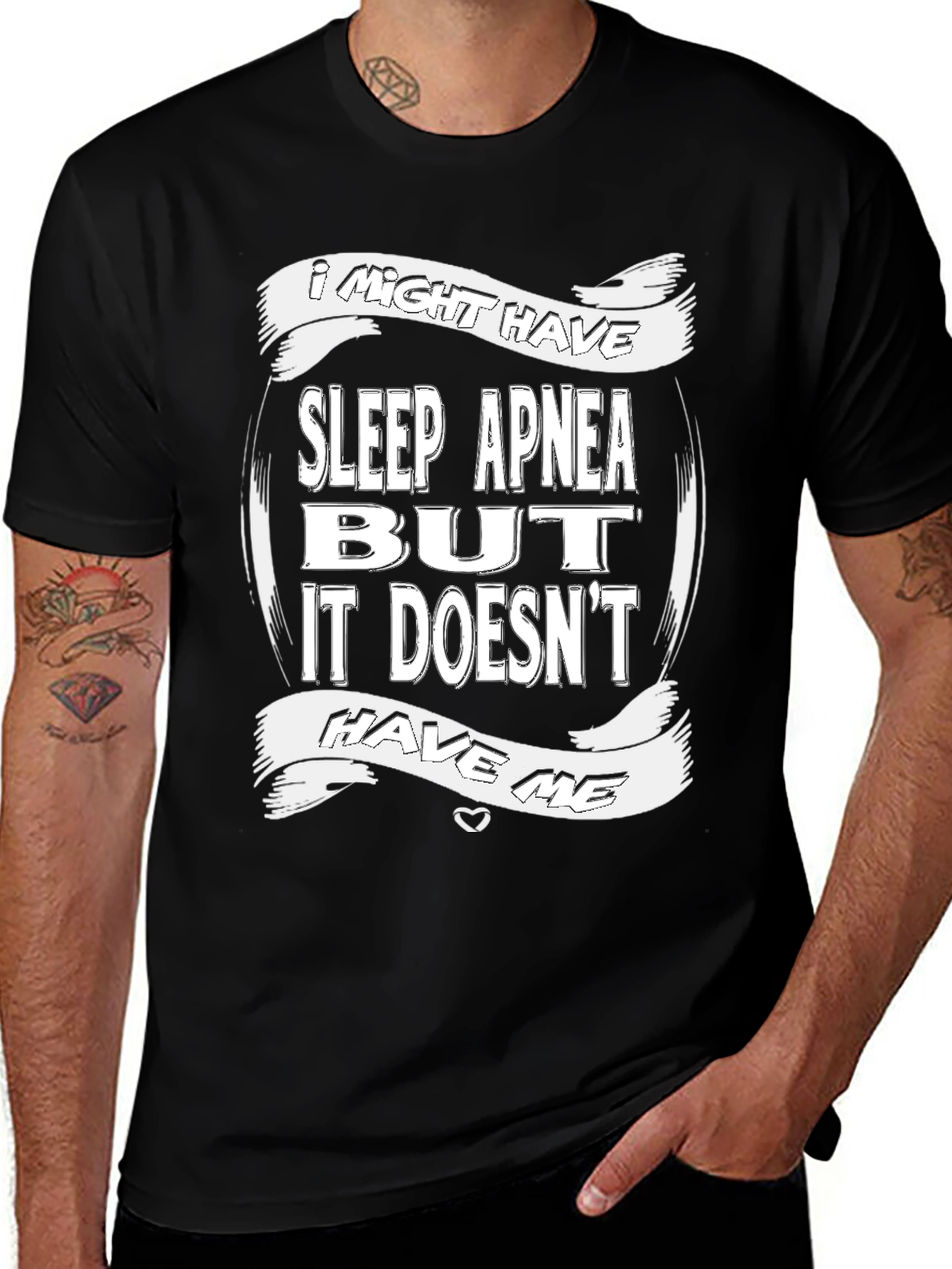 Sleep Apnea Awareness Graphic Tee - Black