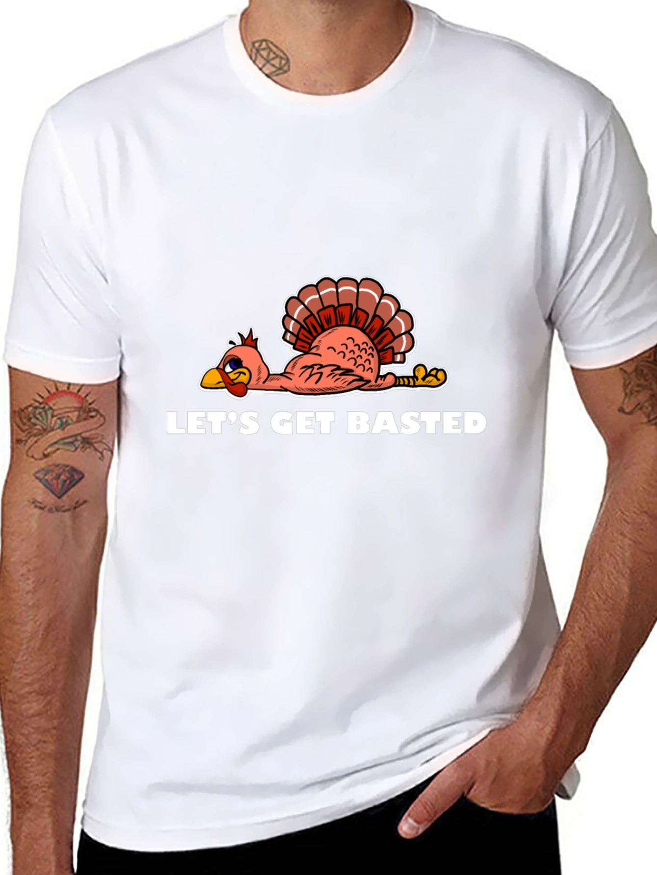 Lets Get Basted Turkey Thanksgiving T-Shirt