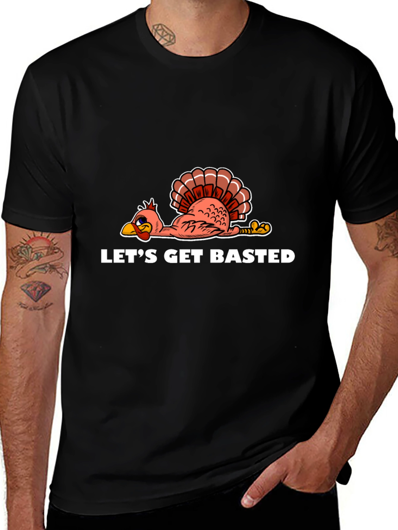 Lets Get Basted Turkey Thanksgiving T-Shirt