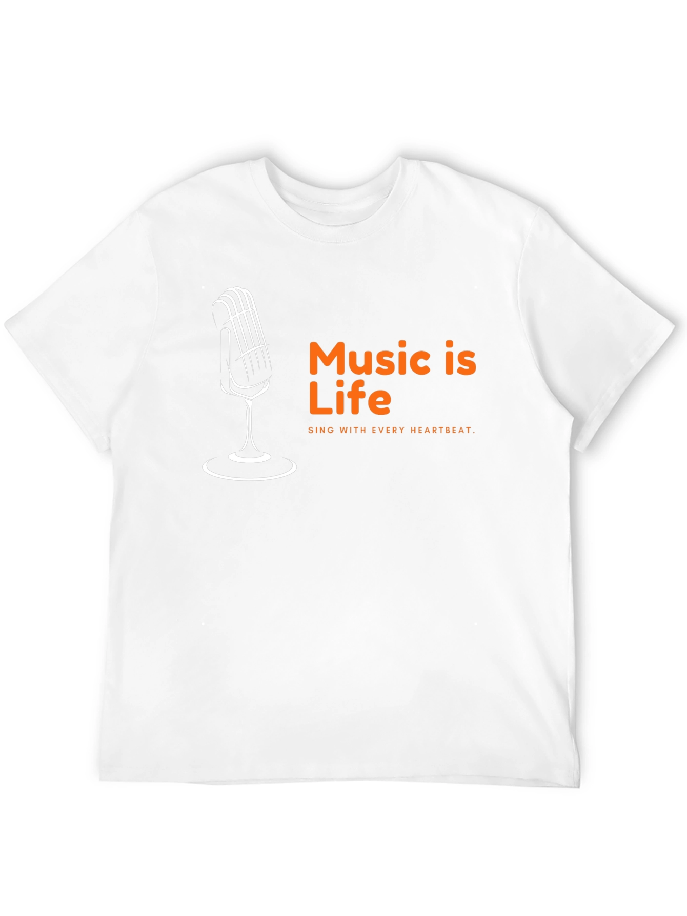 Music is Life Graphic Tee - Sing With Heartbeat