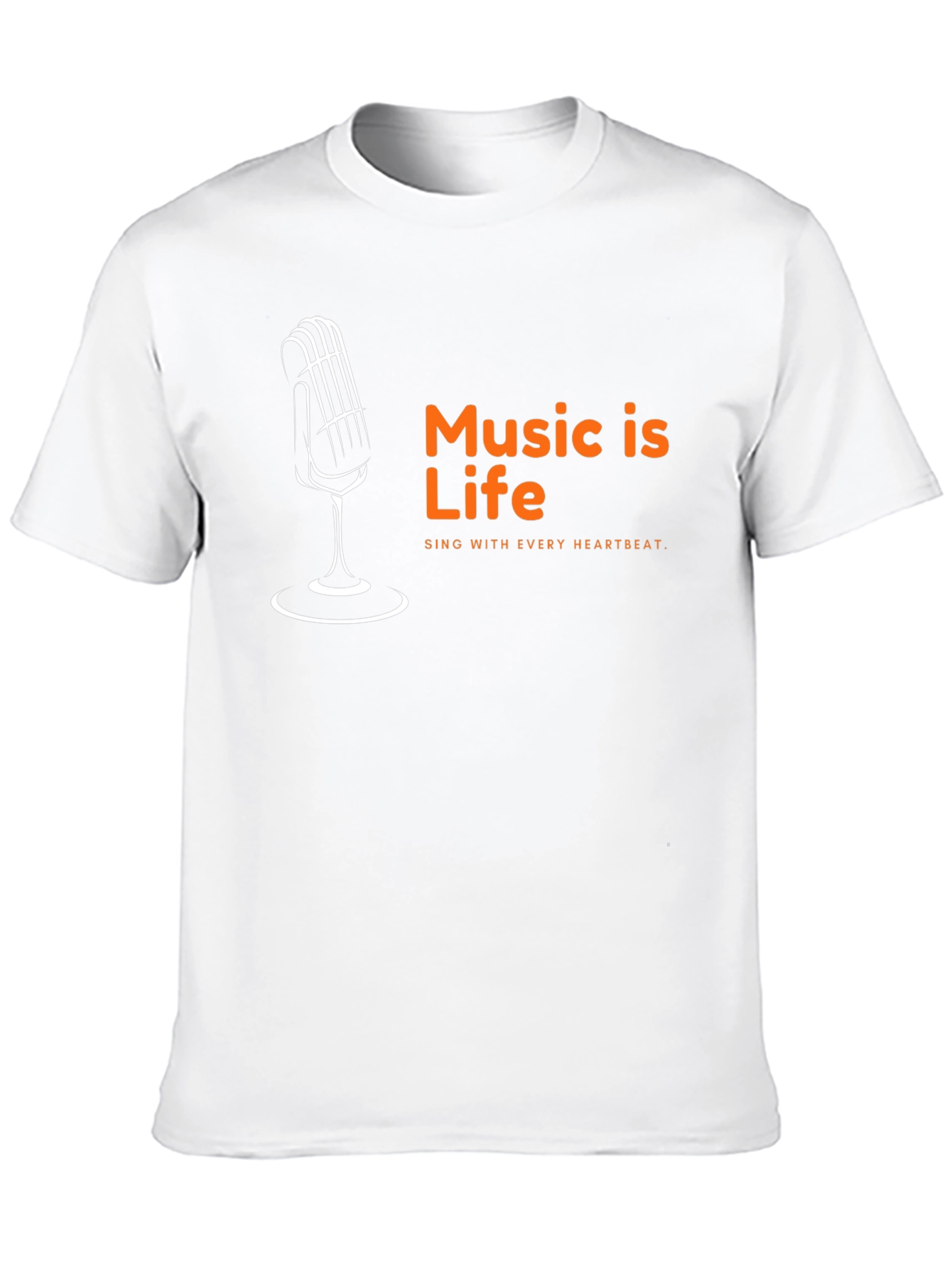 Music is Life Graphic Tee - Sing With Heartbeat