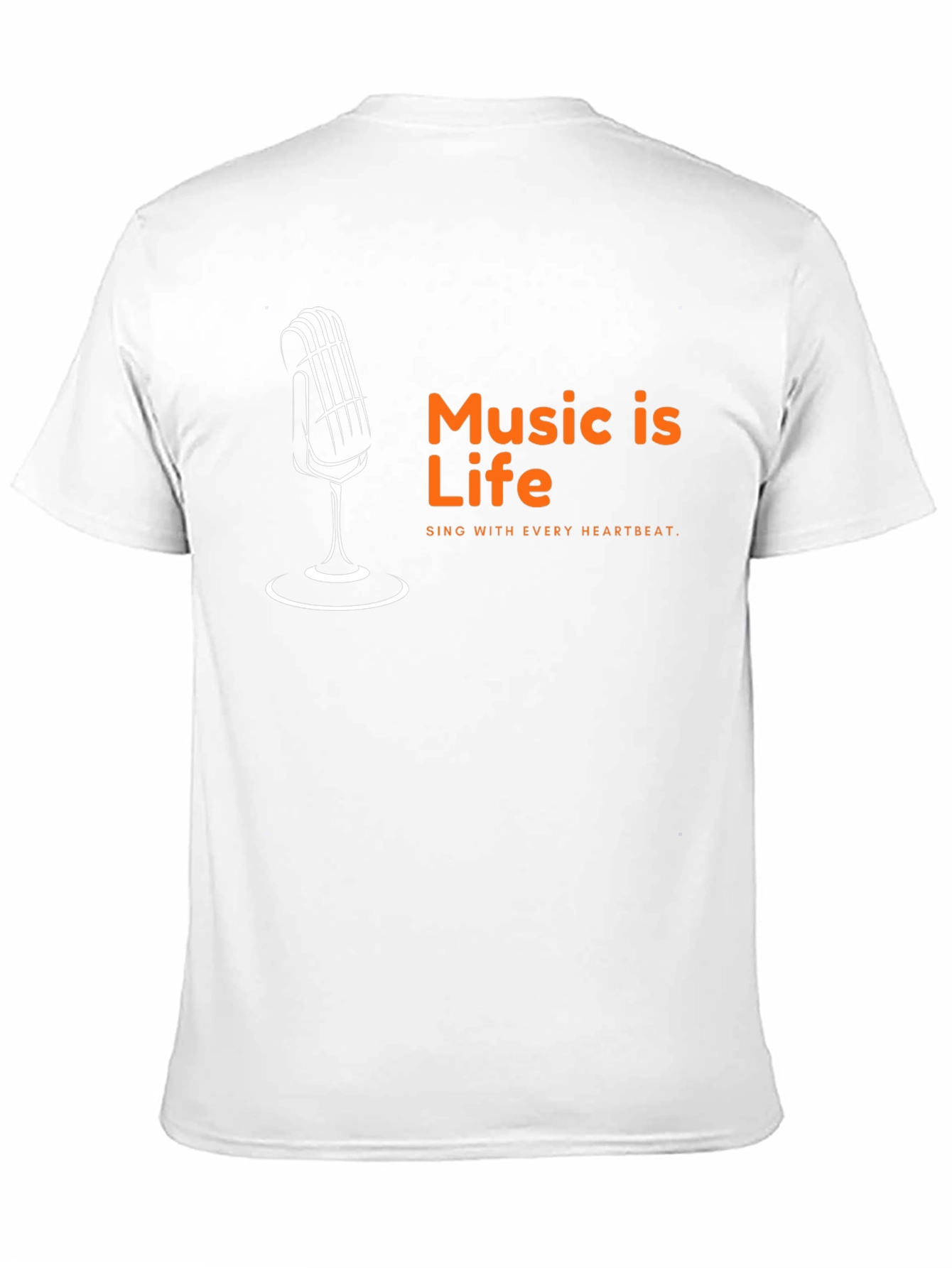 Music is Life Graphic Tee - Sing With Heartbeat