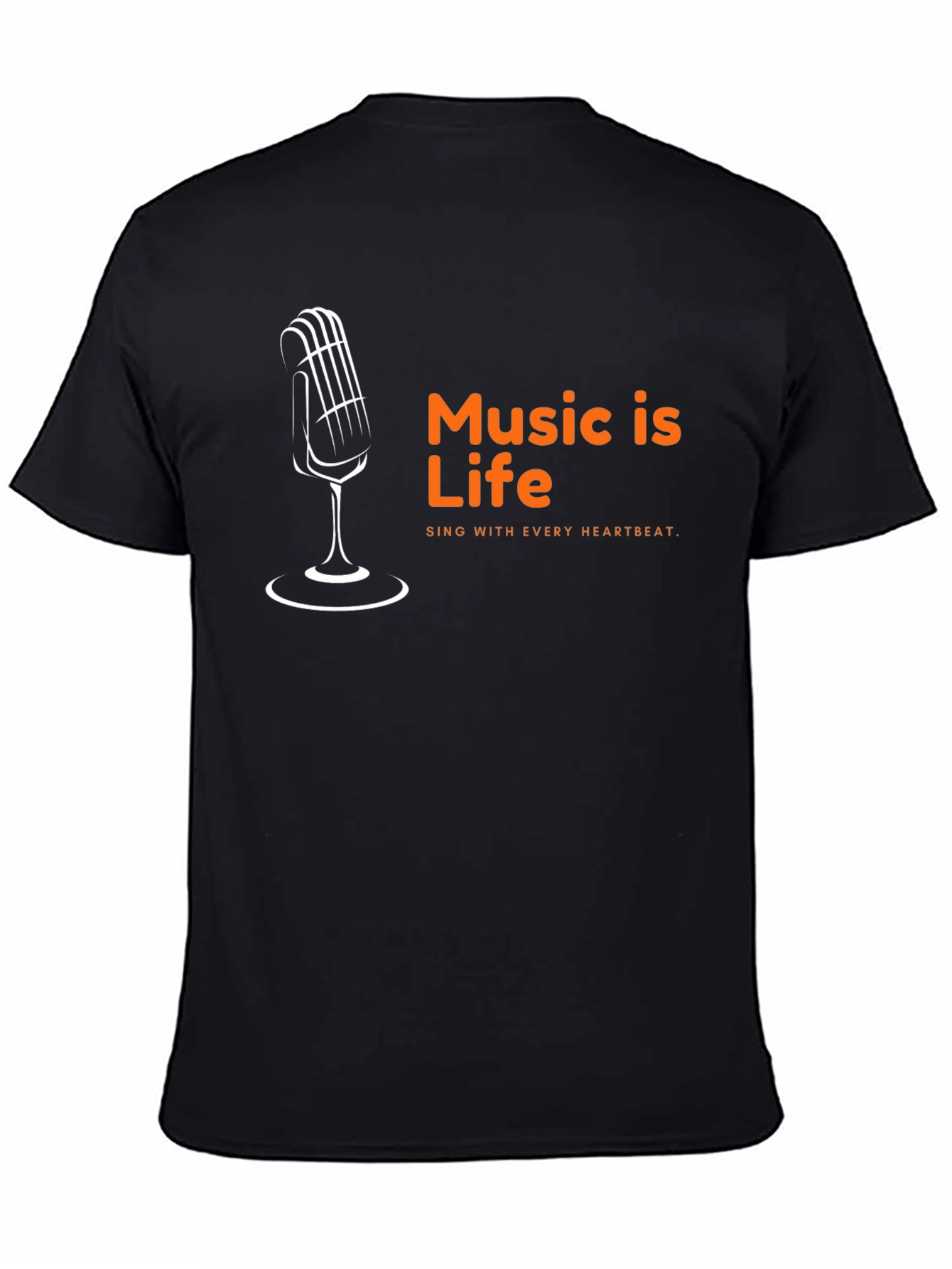 Music is Life Graphic Tee - Sing With Heartbeat