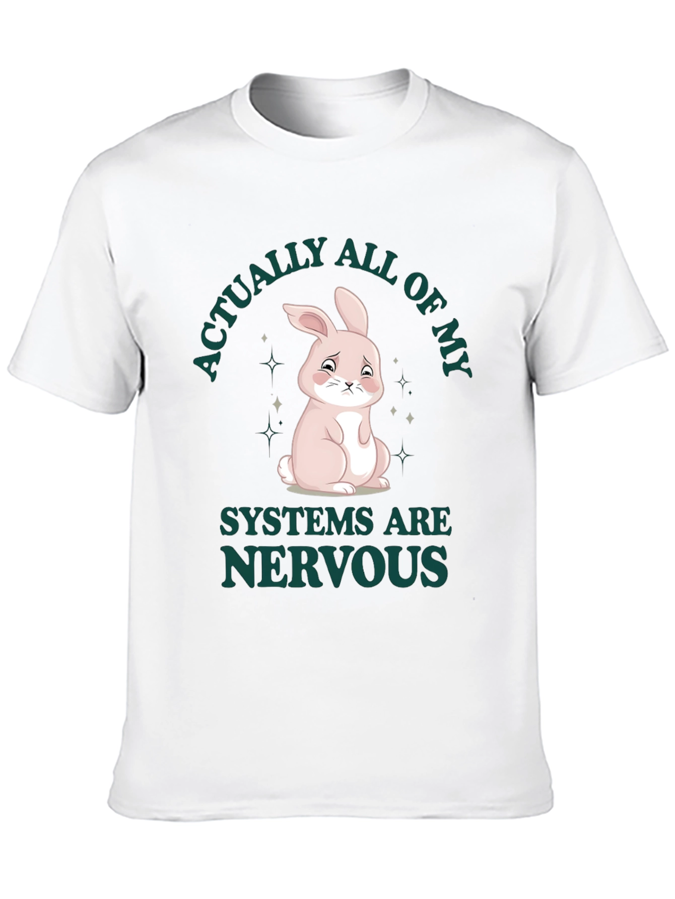 Nervous Bunny T-Shirt - Humorous Graphic Tee