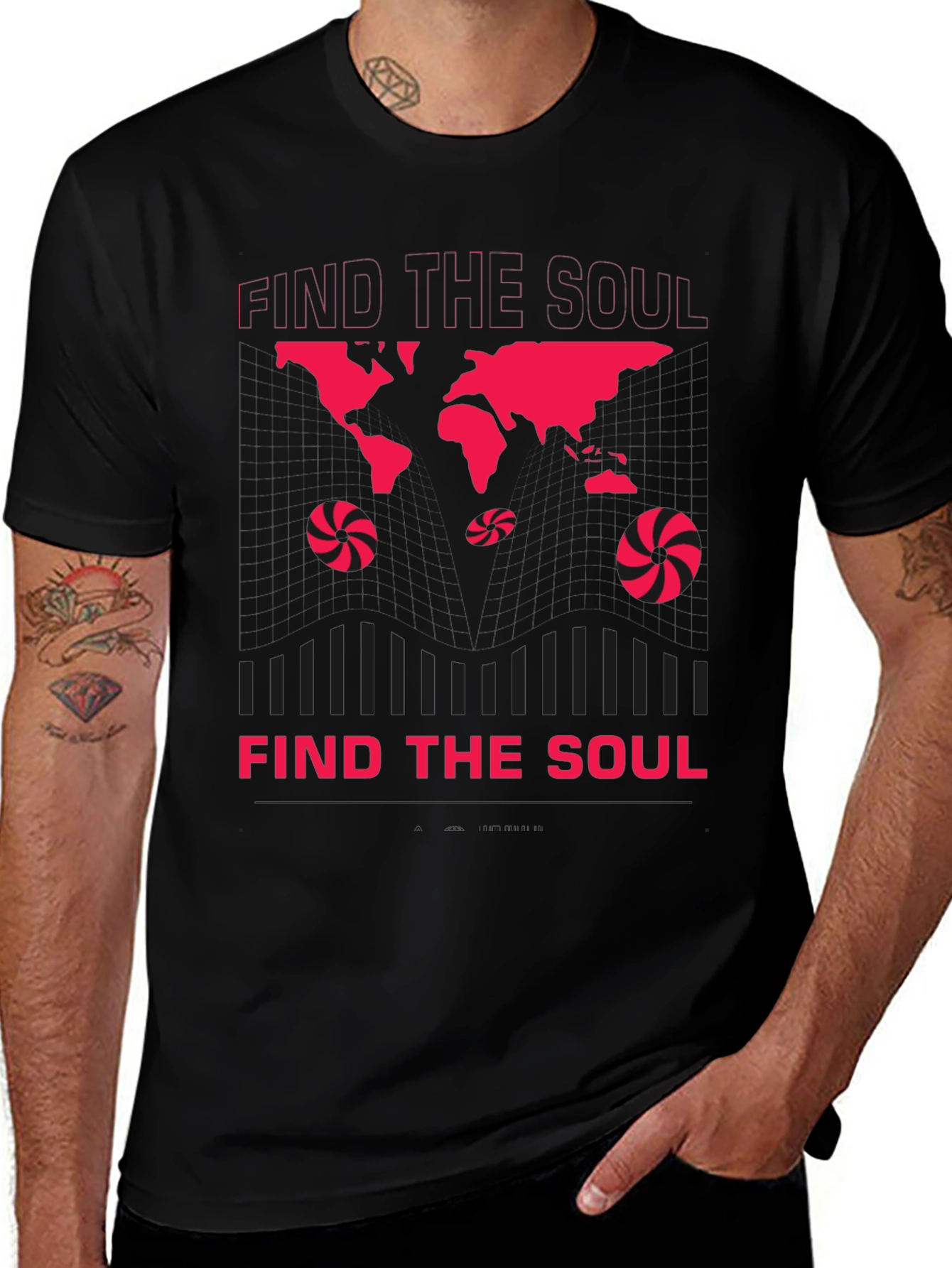 Find The Soul Graphic Print Crew Neck T-Shirt