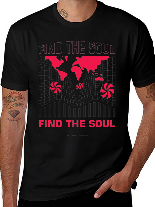 Find The Soul Graphic Print Crew Neck T-Shirt
