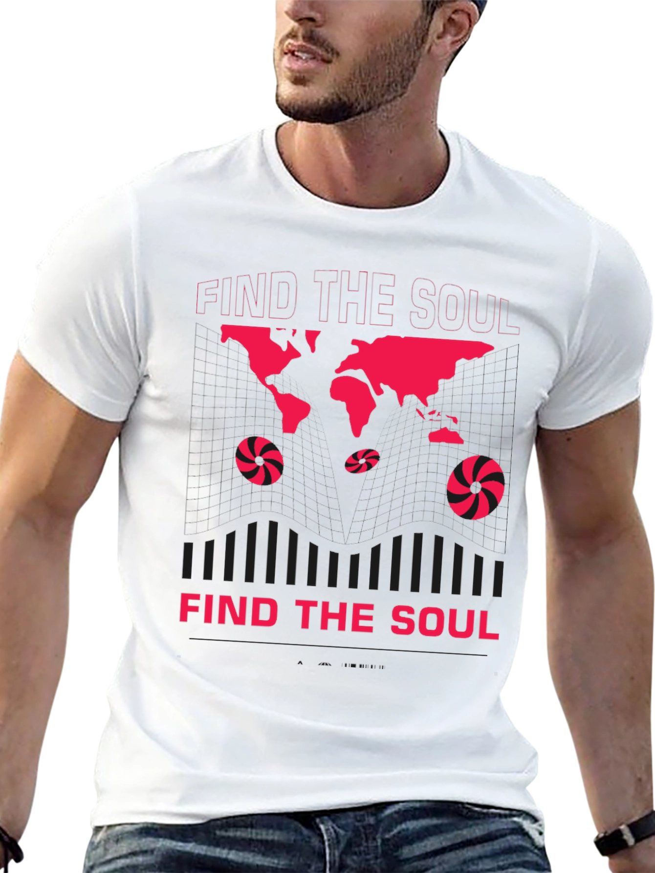 Find The Soul Graphic Print Crew Neck T-Shirt