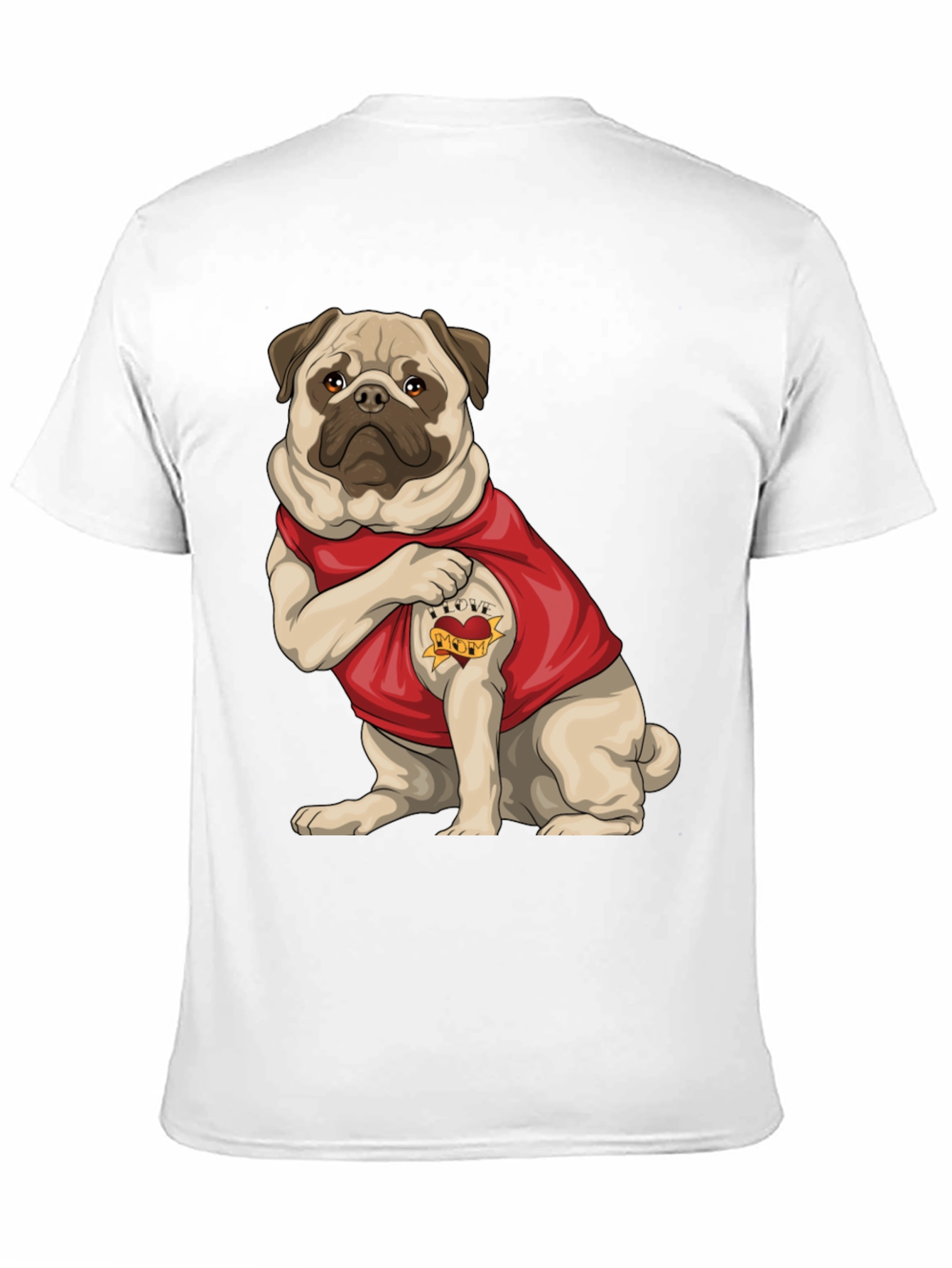 Pug I Love Mom T-Shirt – Cute Dog Lover Tee