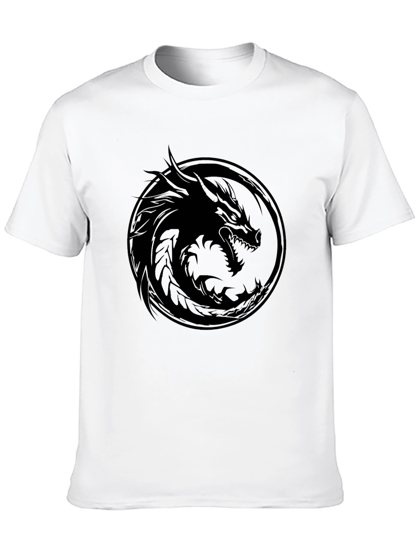 Dragon Circle Graphic Black T-Shirt