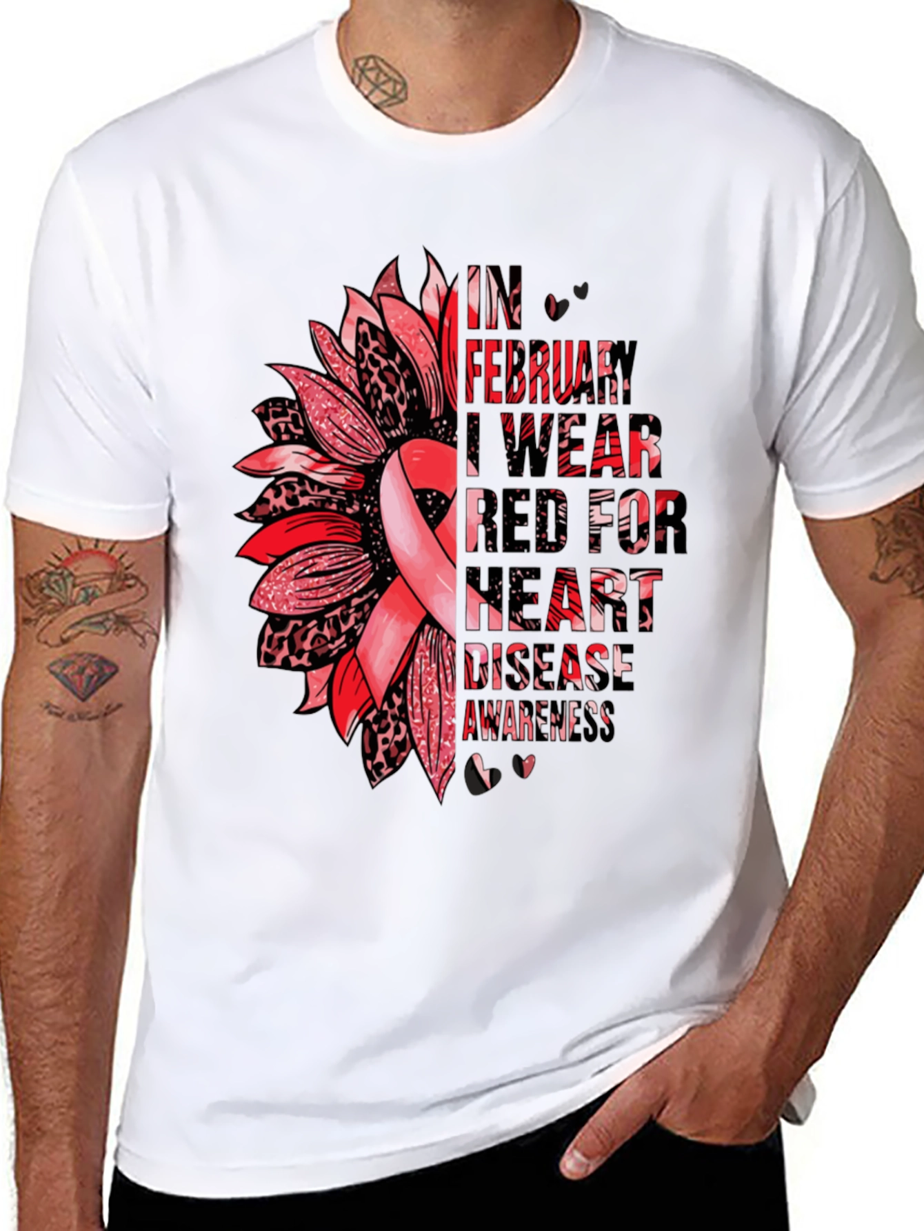 Heart Disease Awareness Graphic Tee