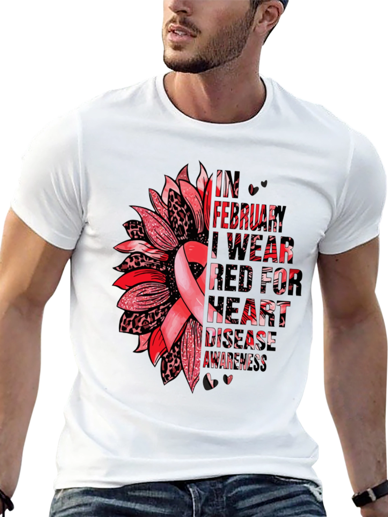 Heart Disease Awareness Graphic Tee