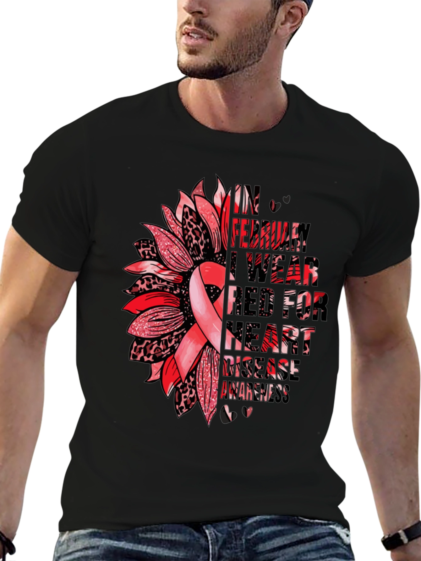 Heart Disease Awareness Graphic Tee