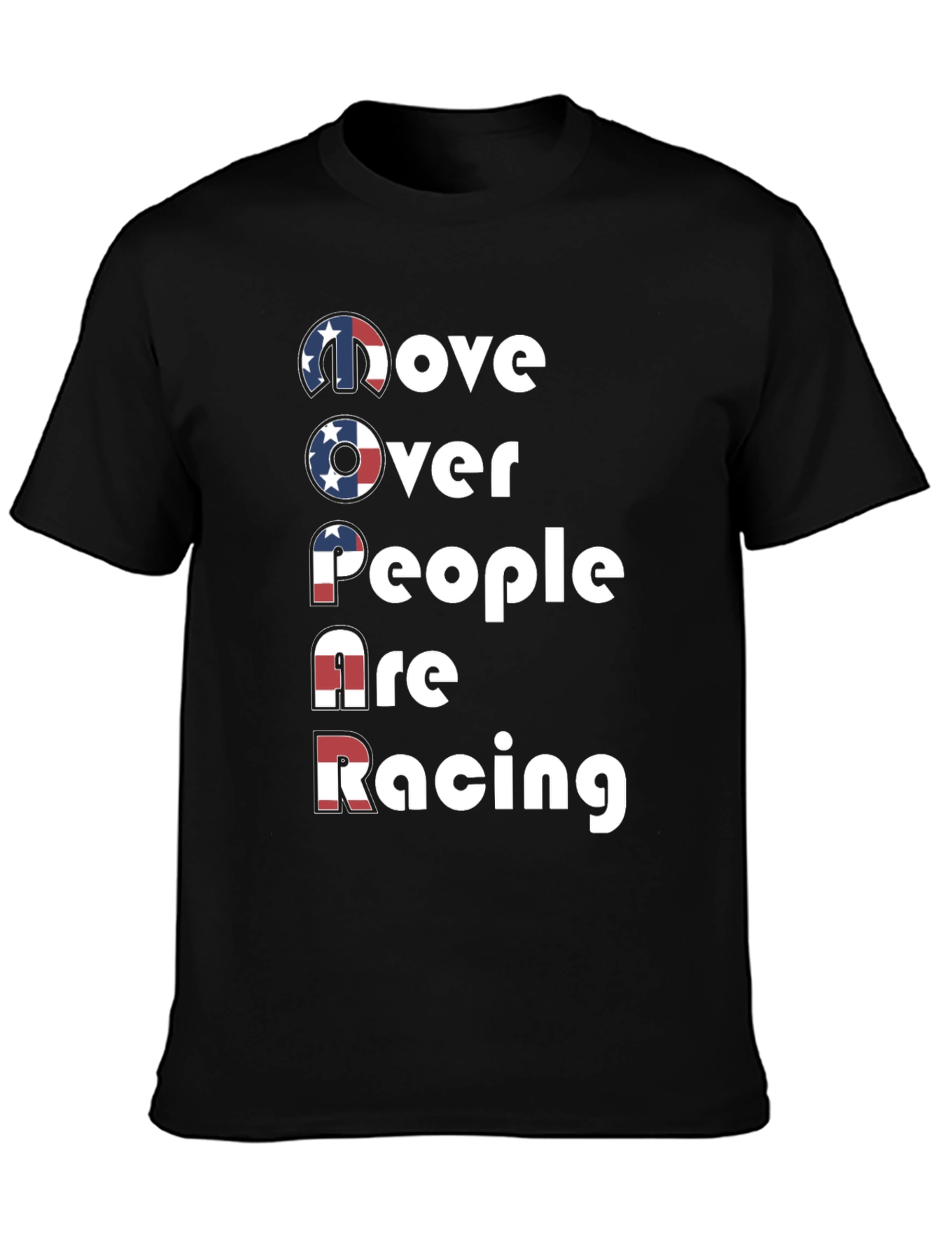 Move Over Mopar Racing Tee - Patriotic Design