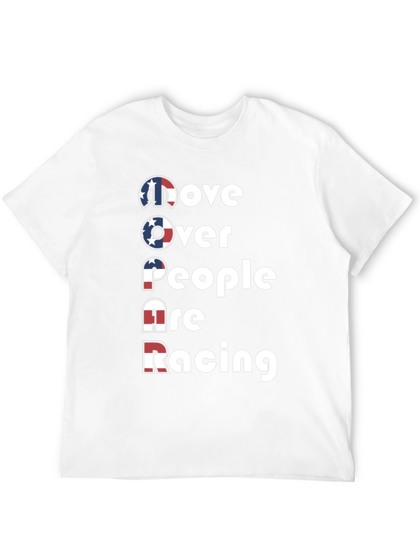 Move Over Mopar Racing Tee - Patriotic Design