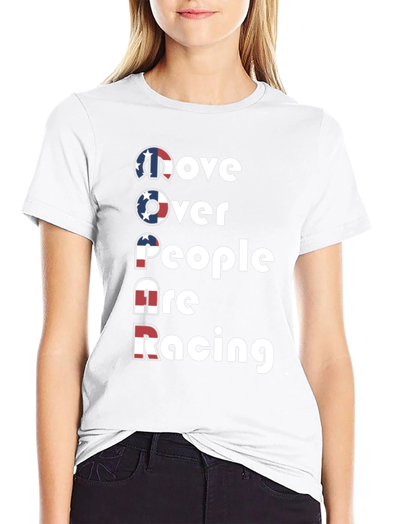 Move Over Mopar Racing Tee - Patriotic Design