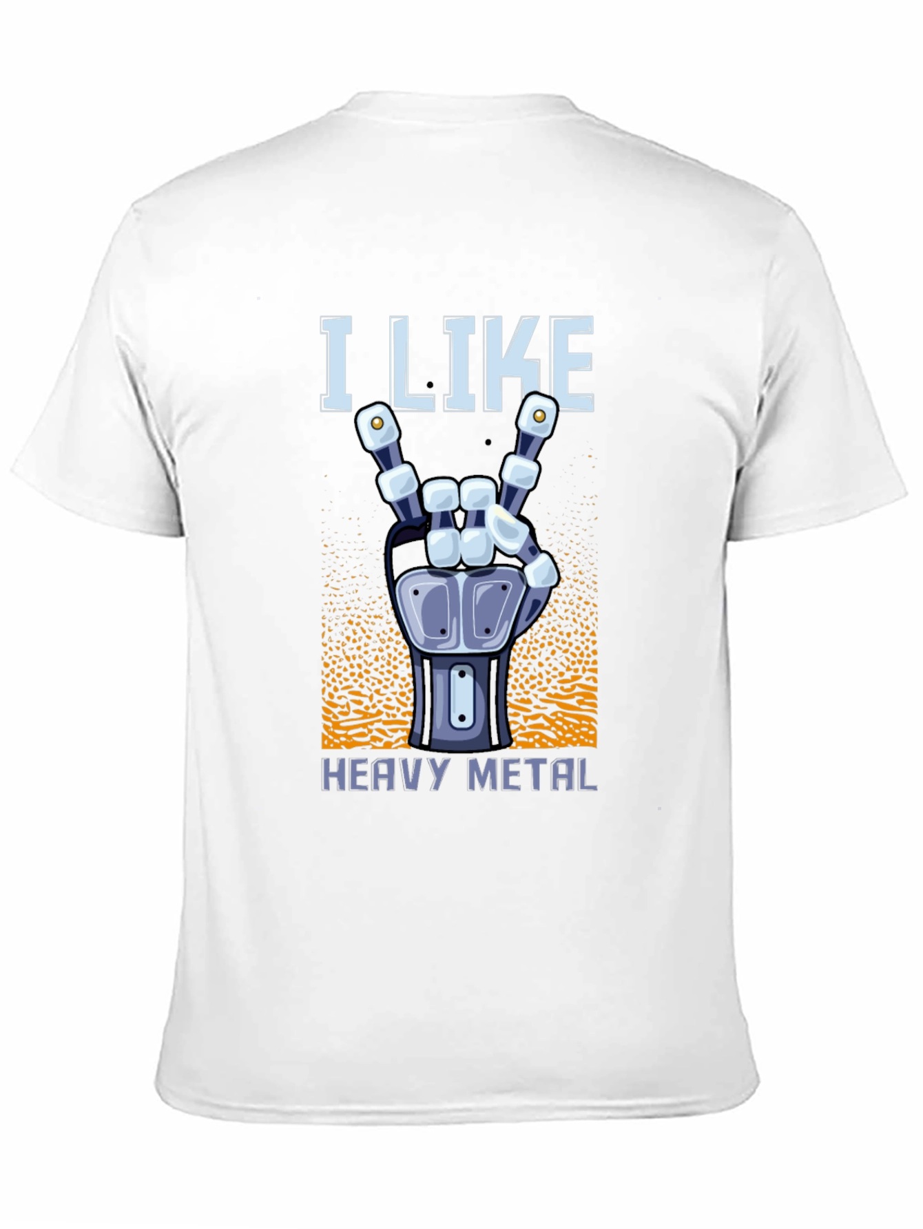 I Like Heavy Metal Robot Hand T-Shirt