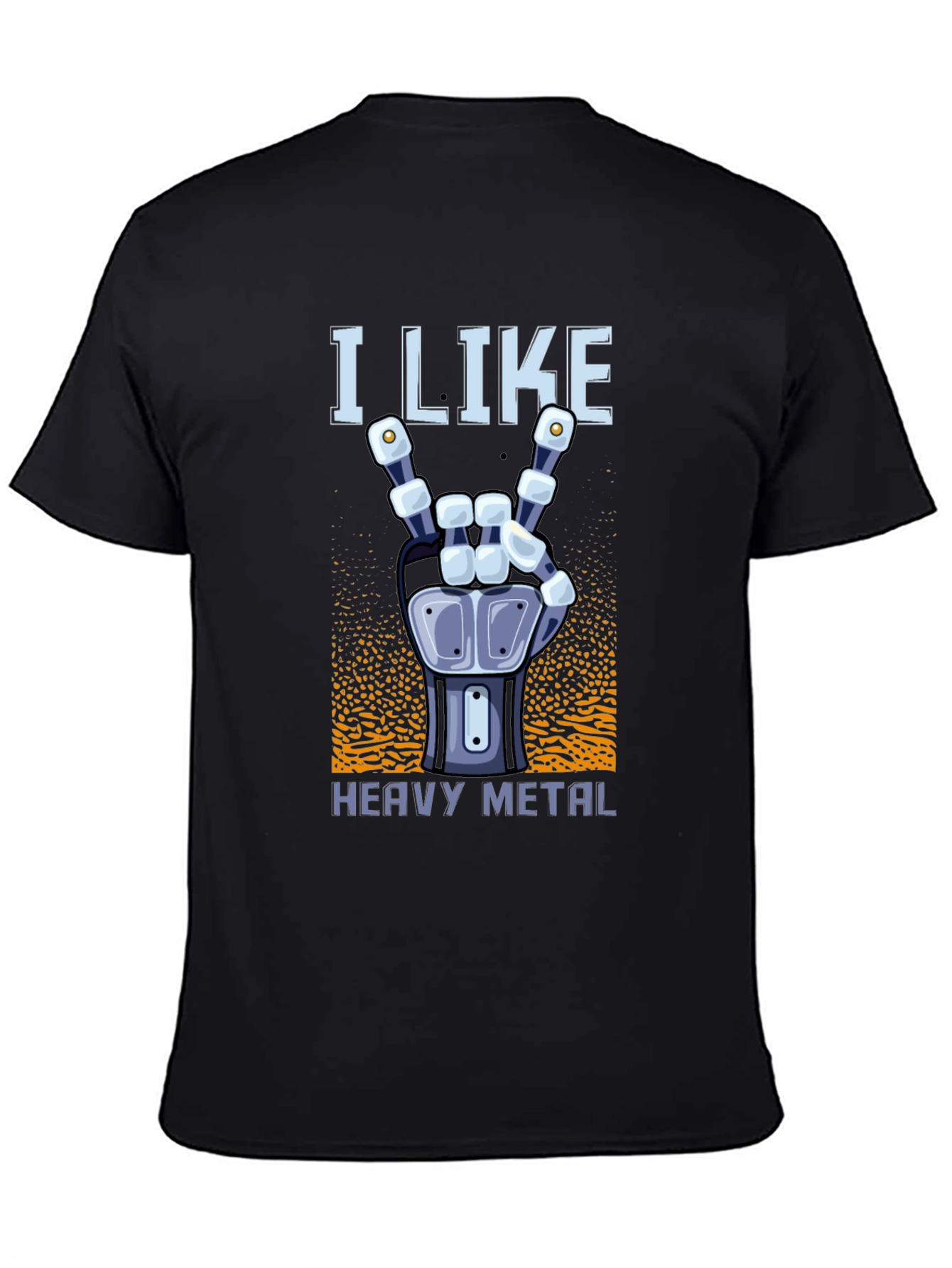 I Like Heavy Metal Robot Hand T-Shirt