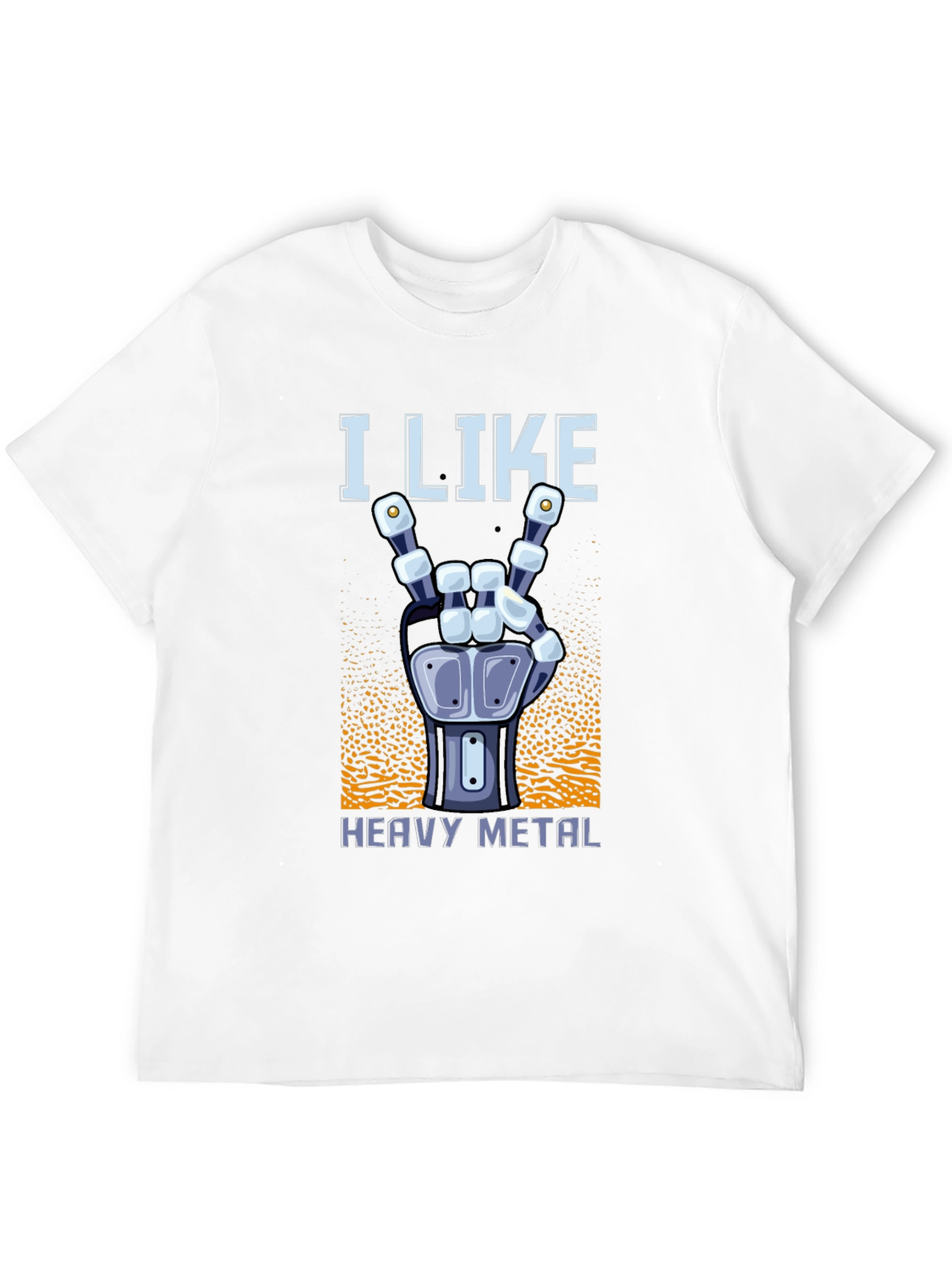 I Like Heavy Metal Robot Hand T-Shirt