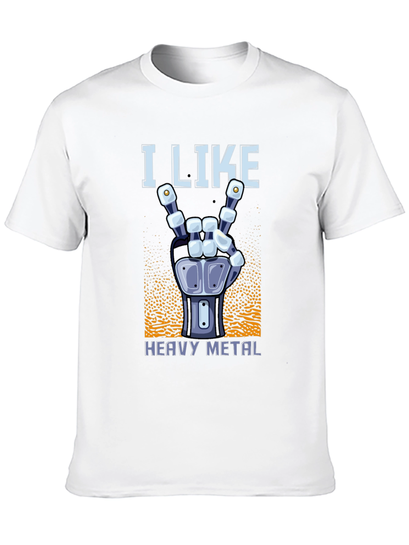 I Like Heavy Metal Robot Hand T-Shirt