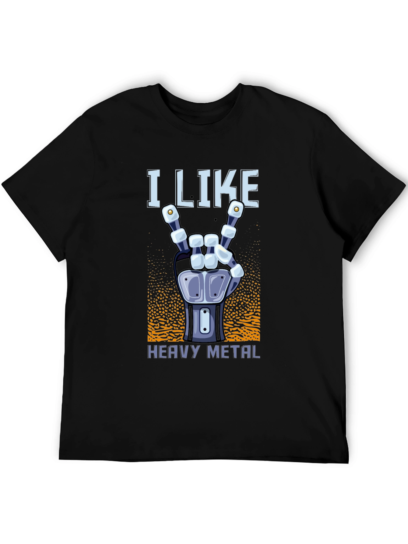 I Like Heavy Metal Robot Hand T-Shirt