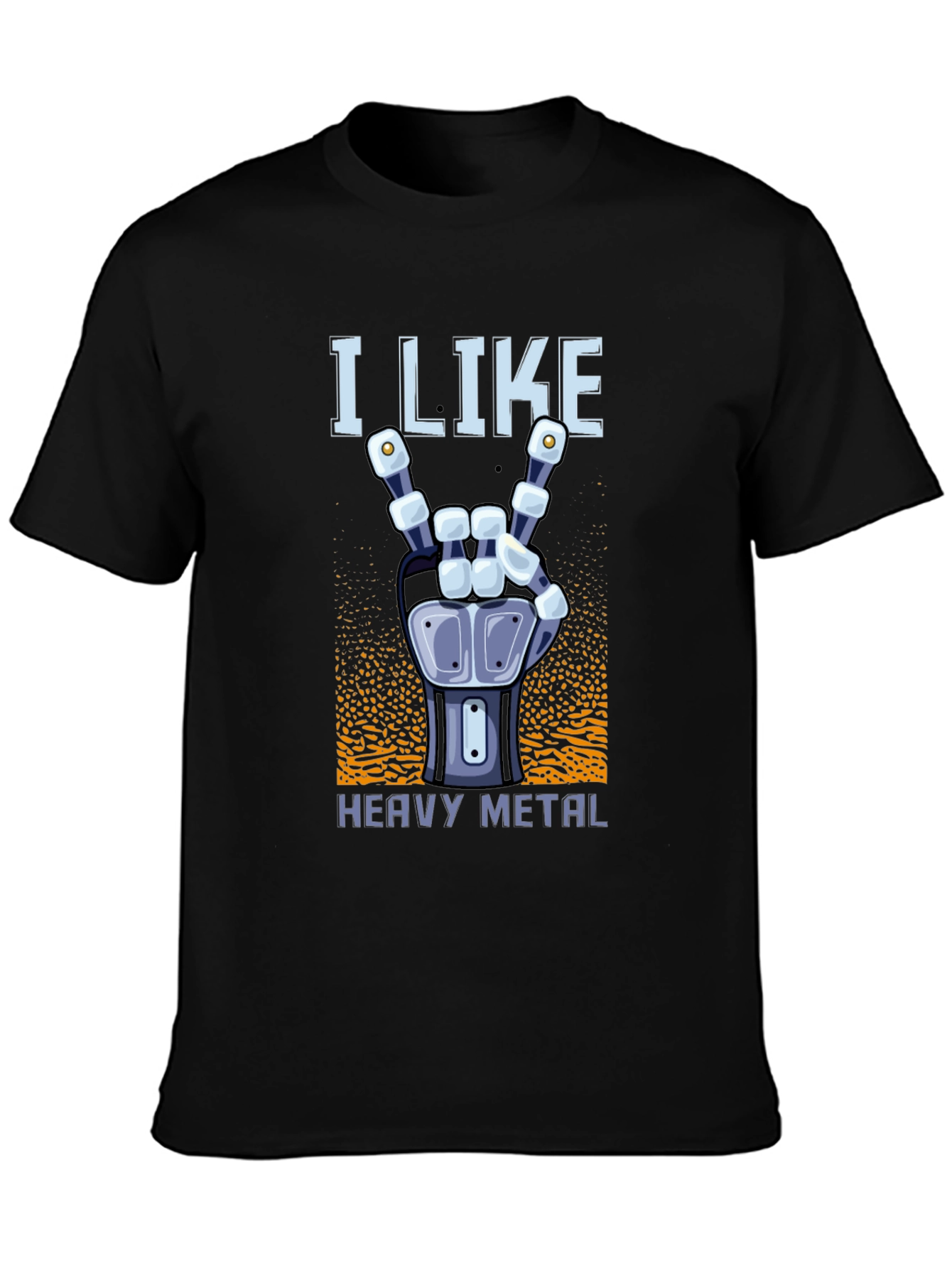 I Like Heavy Metal Robot Hand T-Shirt