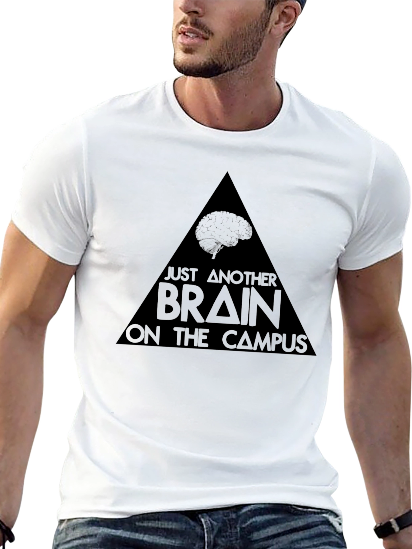 Brain on Campus Graphic Tee - Black Cotton T-Shirt